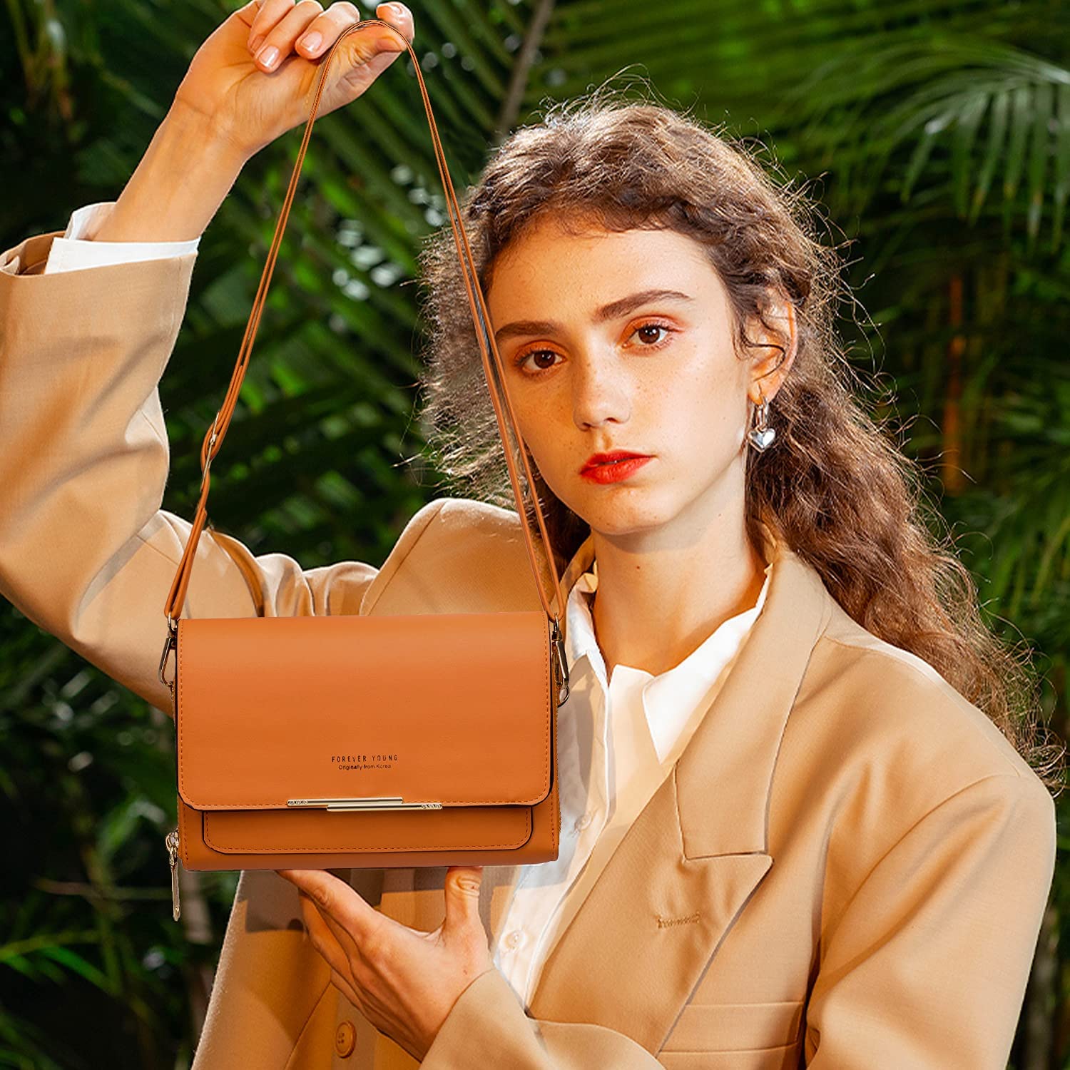 Stylish Women's Small Crossbody Bag with Phone Pocket & Credit Card Slots - Perfect for Everyday Use, Travel, and Shopping