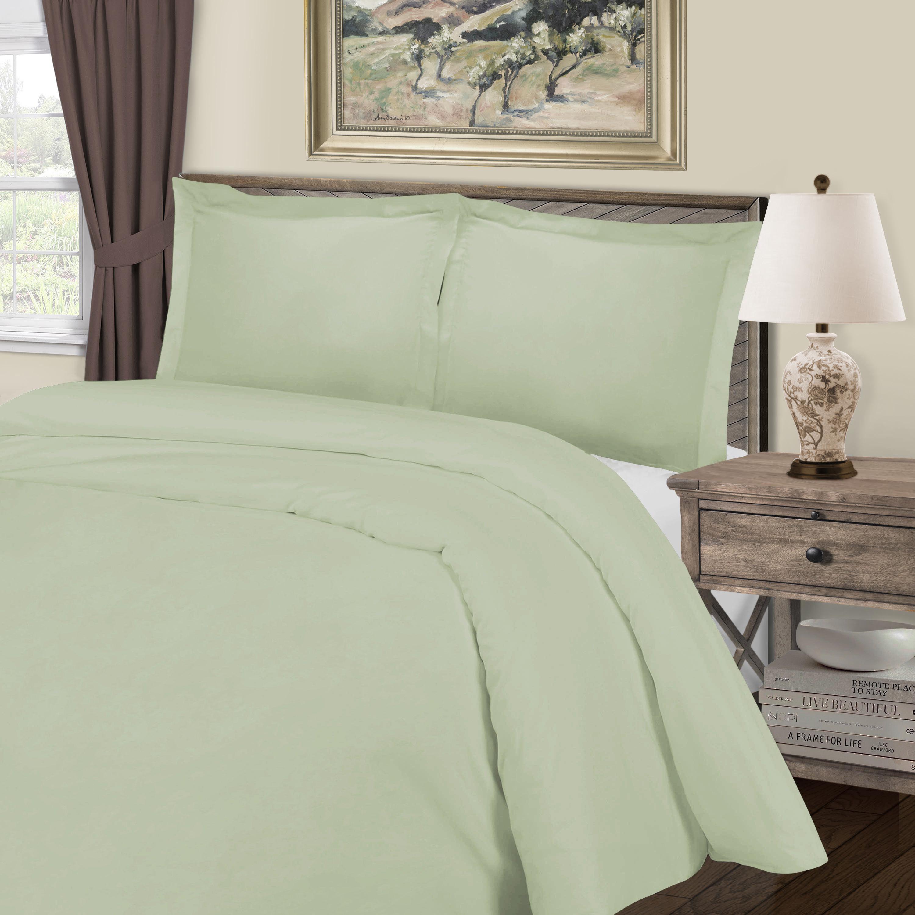 Luxury 1000 Thread Count Cotton Rich Solid Duvet Cover Set - King Size Bedding for Ultimate Comfort & Softness - Perfect for Master Bedrooms, Guest Rooms & Hotels