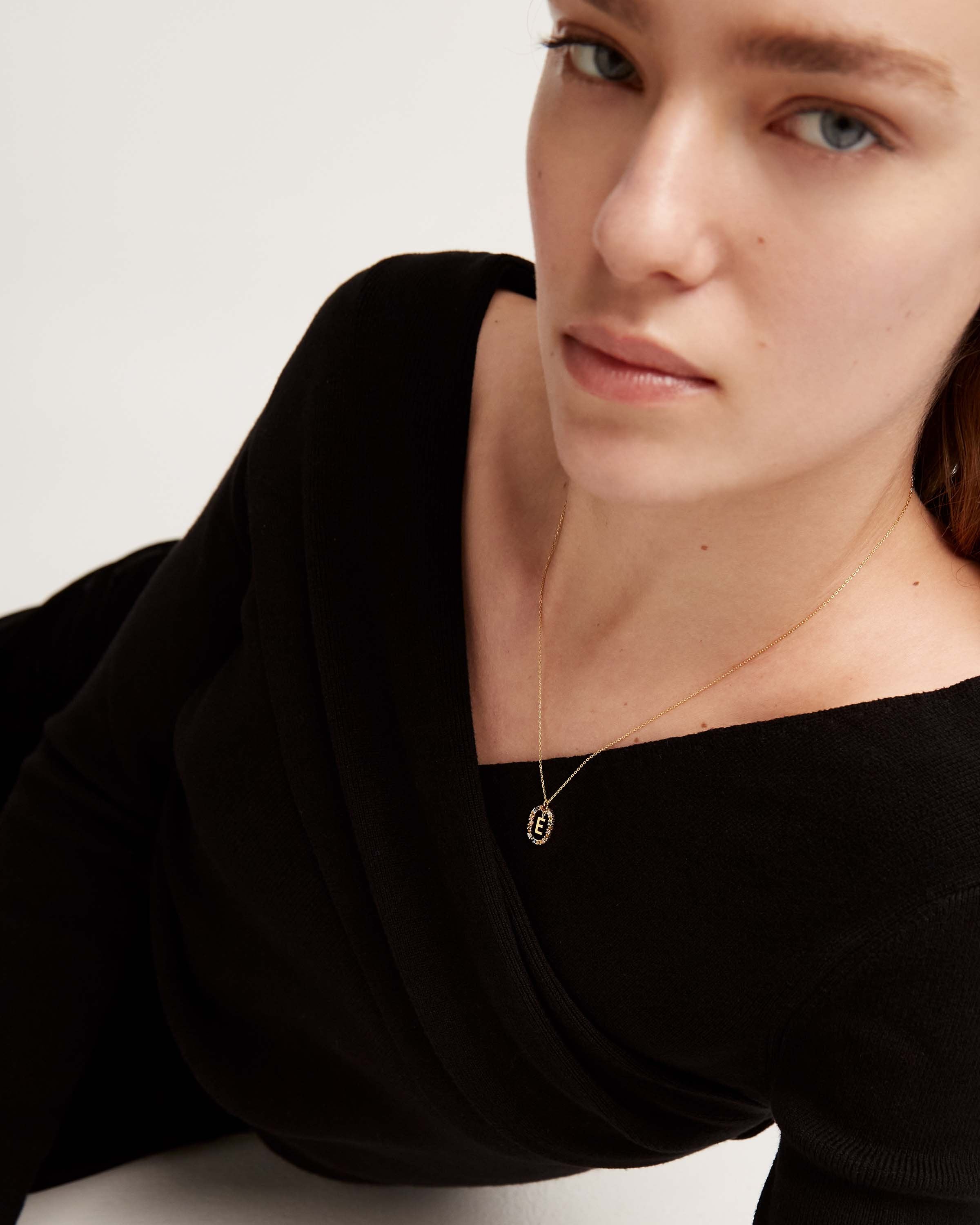 Elegant Letter E Necklace - Sterling Silver Initial Pendant for Women - Perfect for Gifts, Everyday Wear & Special Occasions