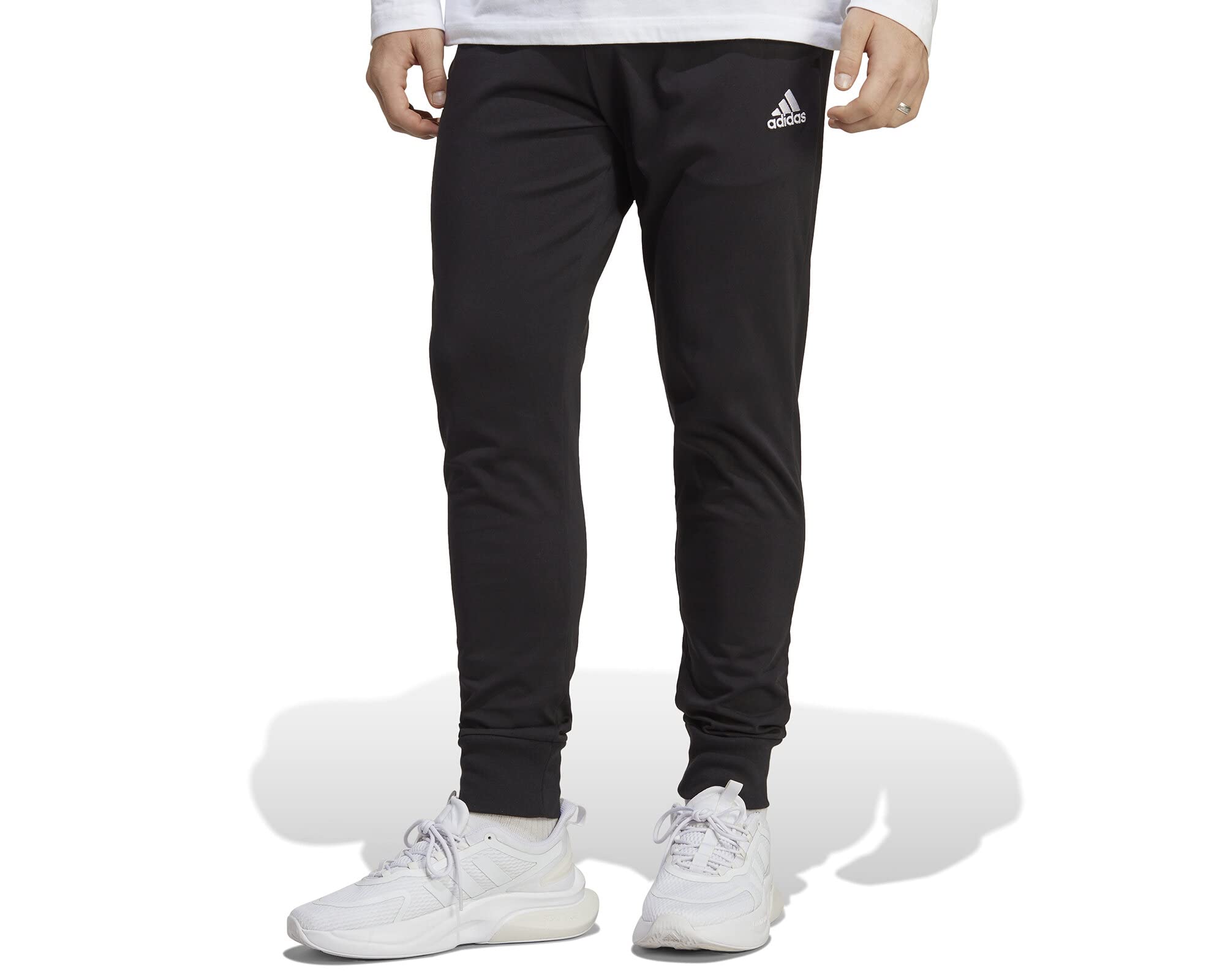 **Adidas Essentials Men's Single Jersey Tapered Cuff Pants - Athletic Shorts for Running, Gym & Casual Wear - Lightweight & Comfortable Sportswear**