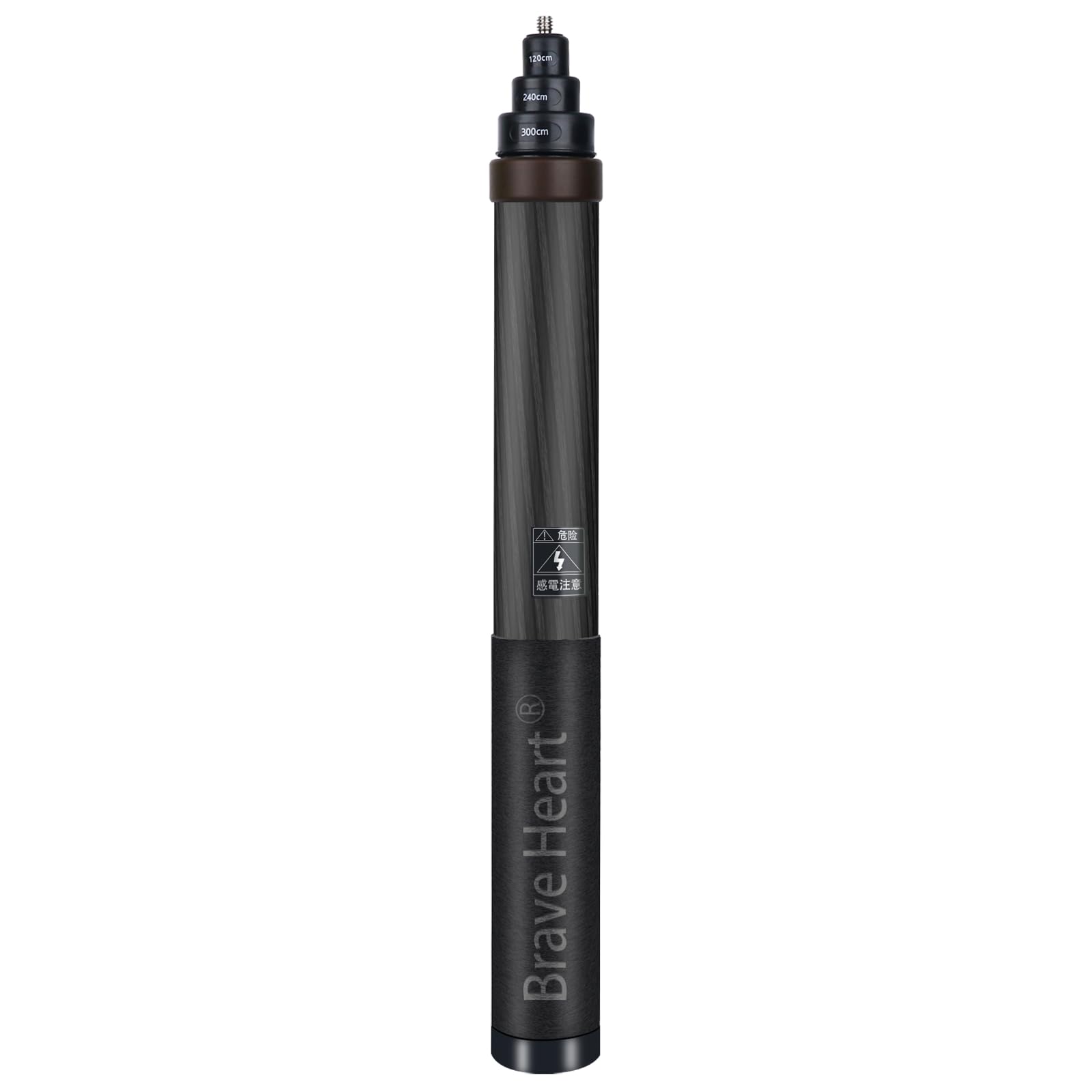 3M Carbon Fiber Selfie Stick for Insta360 X4, ONE X3, ONE X2, ONE R, ONE RS, ONE X, ONE, GO 2 - Extendable Invisible Monopod for Action Camera Accessories (Coffee Color) - Perfect for Travel, Vlogging, and Outdoor Adventures