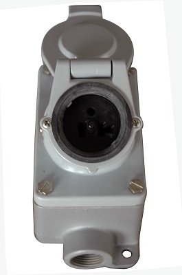 Larson Electronics 1111OP87KGS Explosion Proof Outlet - 20 Amp, 125VAC, 3/4 Inch Feed Thru - Heavy Duty Industrial Electrical Outlet for Hazardous Locations - Perfect for Oil Rigs, Chemical Plants & Manufacturing Facilities