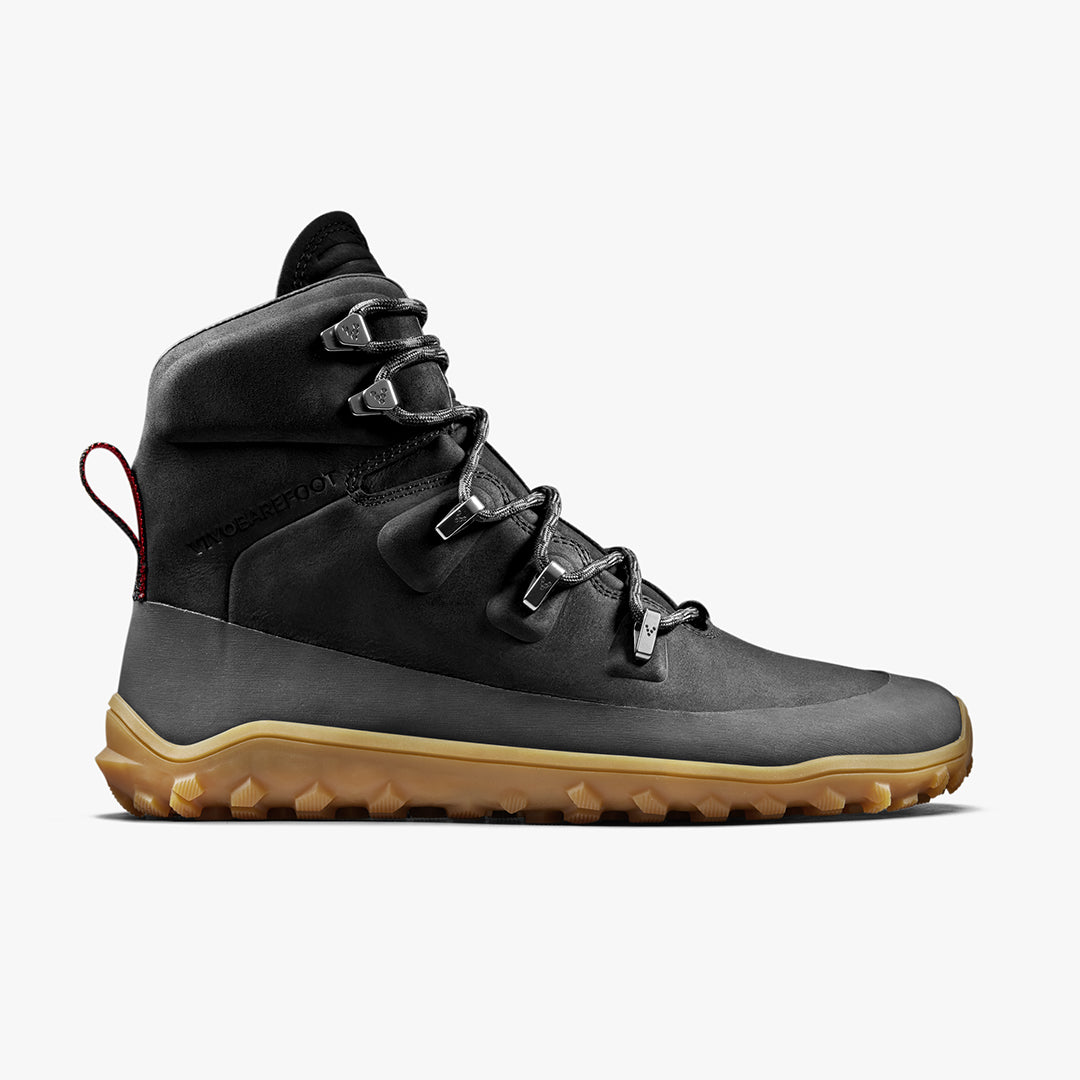 Vivobarefoot Men's Tracker Leather All-Terrain Hiking Boots - Waterproof Outdoor Adventure Shoes for Trail Running & Camping
