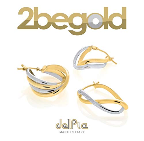 Women's Gold Plated Hoop Earrings with Silver Core - Braided Design Stainless Steel Jewelry for Everyday Wear & Special Occasions