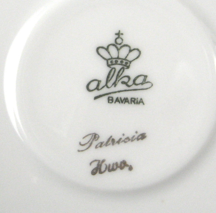 Vintage Red Alka Bavaria Cup and Saucer Set with Gold Chrysanthemums Pattern - Patricia Collection 1950s Martini Glass - Perfect for Tea, Coffee, and Cocktail Parties
