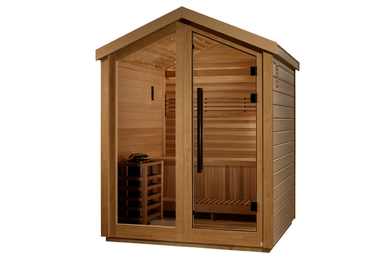 Golden Designs Savonlinna 3-Person Outdoor Traditional Sauna - Perfect for Backyard Relaxation & Home Spa Experience