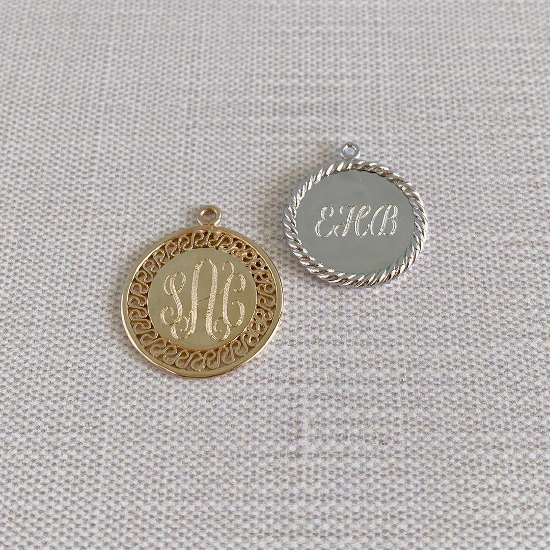 Sterling Silver Extra Small Rope Disc Charm Pendant - Dainty Jewelry for Necklace, Bracelet & DIY Crafting - Perfect for Everyday Wear, Gifts & Boho Style