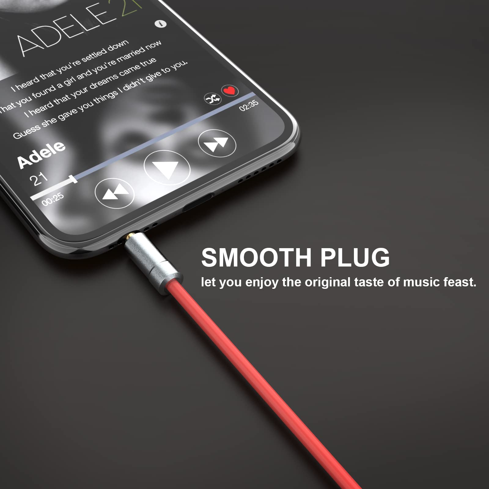 Premium 3.5mm to 3.5mm Aux Replacement Cable for Beats Solo2/Solo3/Studio3, Skullcandy & Sony WH-1000XM4/XM5 Headphones - High-Quality Stereo Audio Wire (No Mic) - Perfect for Home, Office, Travel & Gaming