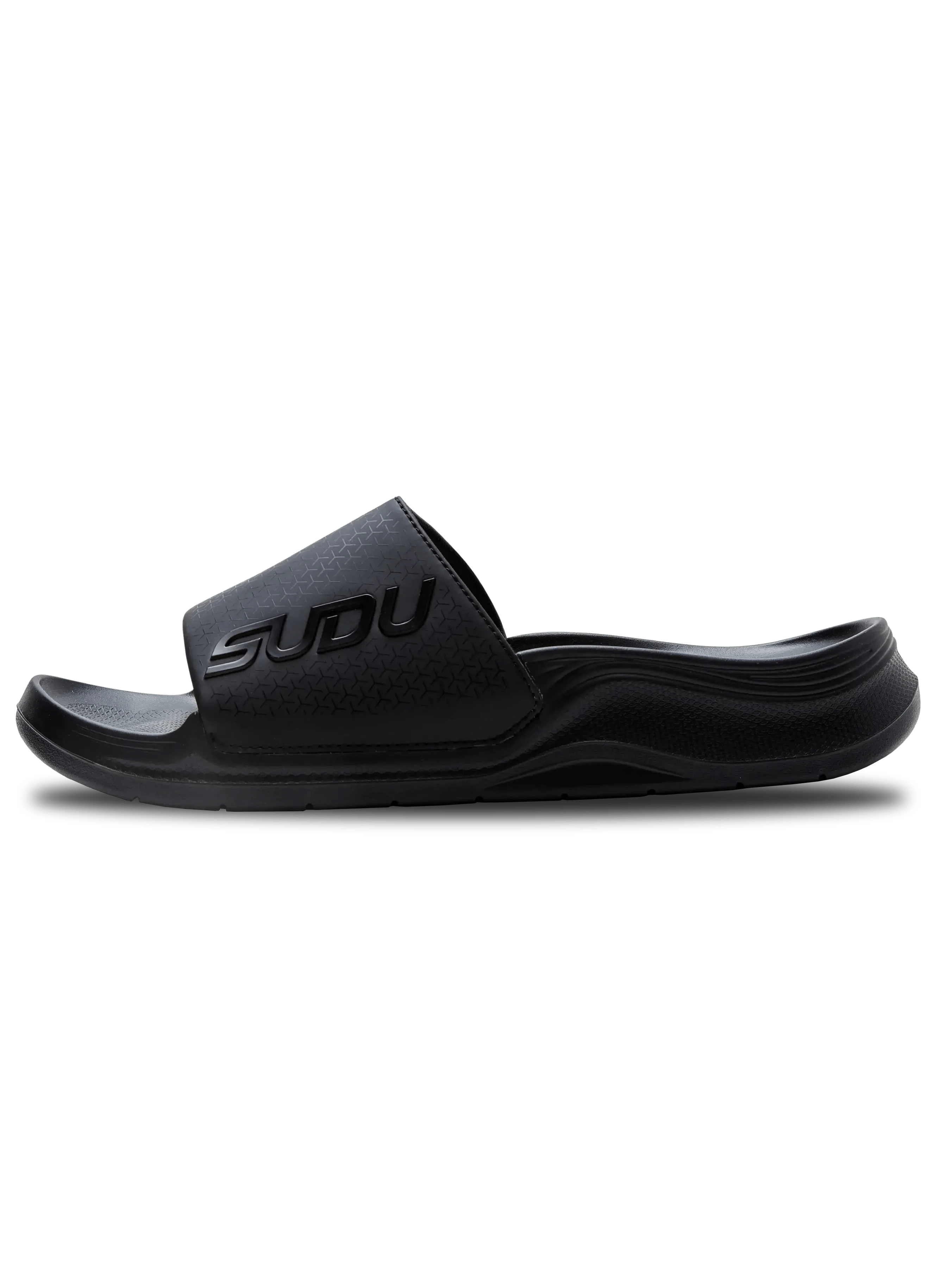 SVS 01 Recovery Slides for Men & Women - Comfortable Post-Workout Footwear - Black - Ideal for Gym, Running, and Athlete Recovery