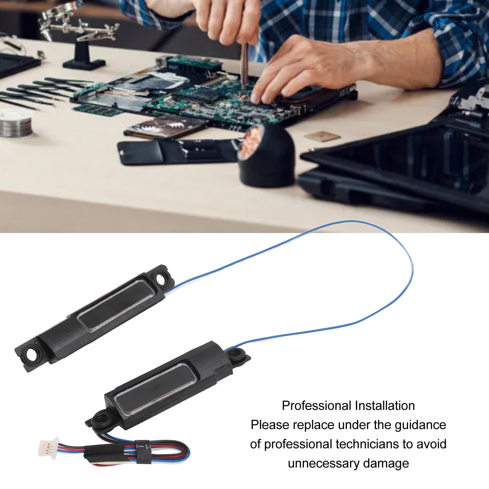 Tangxi Internal Speaker Kit for Dell Latitude E5570 5570 Laptop - Left & Right Built-in Speakers (PK23000R900 0DVC26) | Precise Fit, Lightweight ABS Material | Easy DIY Installation | Ideal for Laptop Repair & Audio Upgrade
