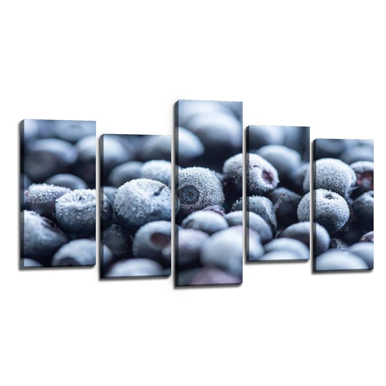 Blueberries Canvas Wall Art - Modern Giclee Print Stretched & Framed - Ready to Hang Home Decor for Living Room, Bedroom & Office