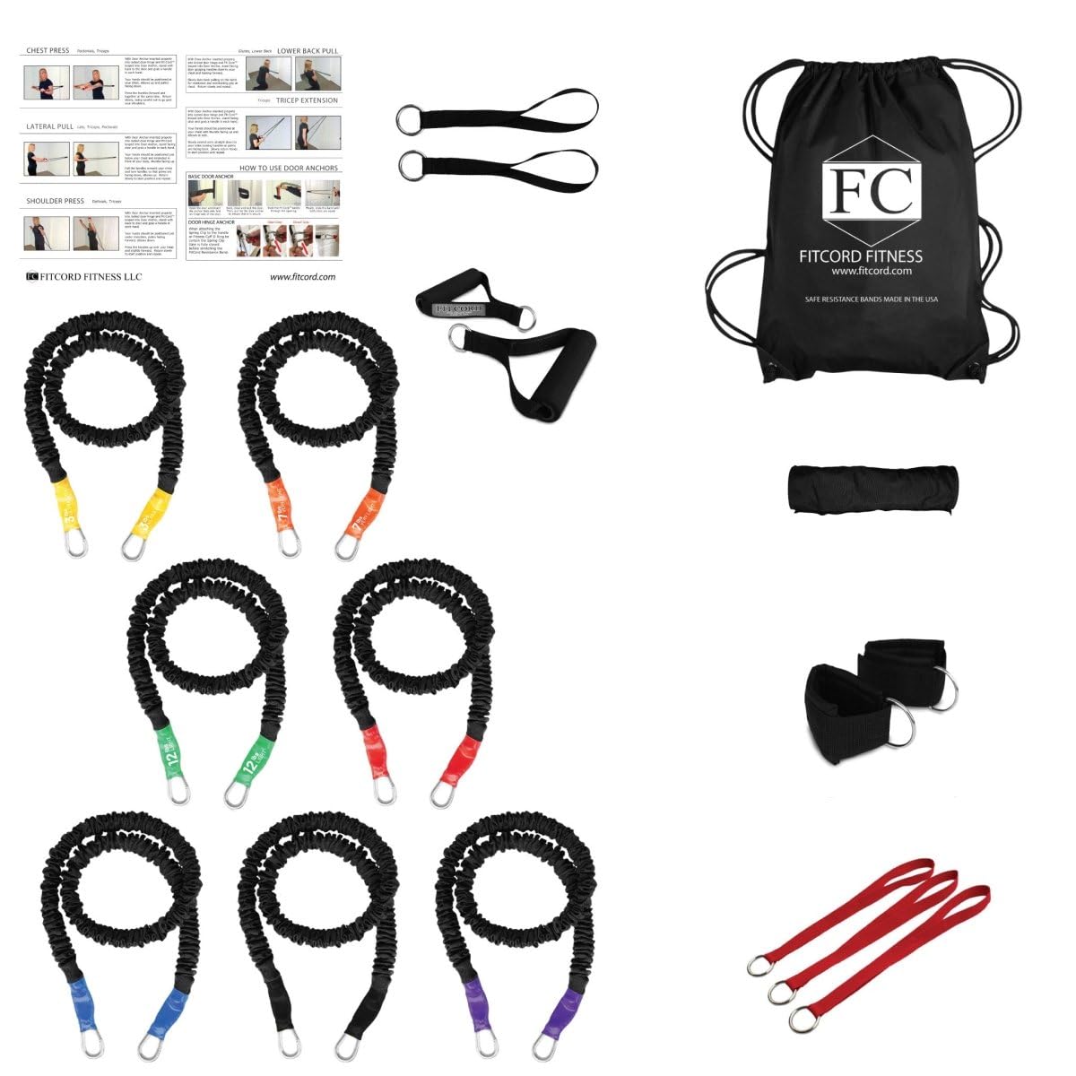 Body Sculpting Resistance Bands - Home Gym Workout Equipment for Strength Training & Toning | Perfect for Home Fitness, Travel & Physical Therapy