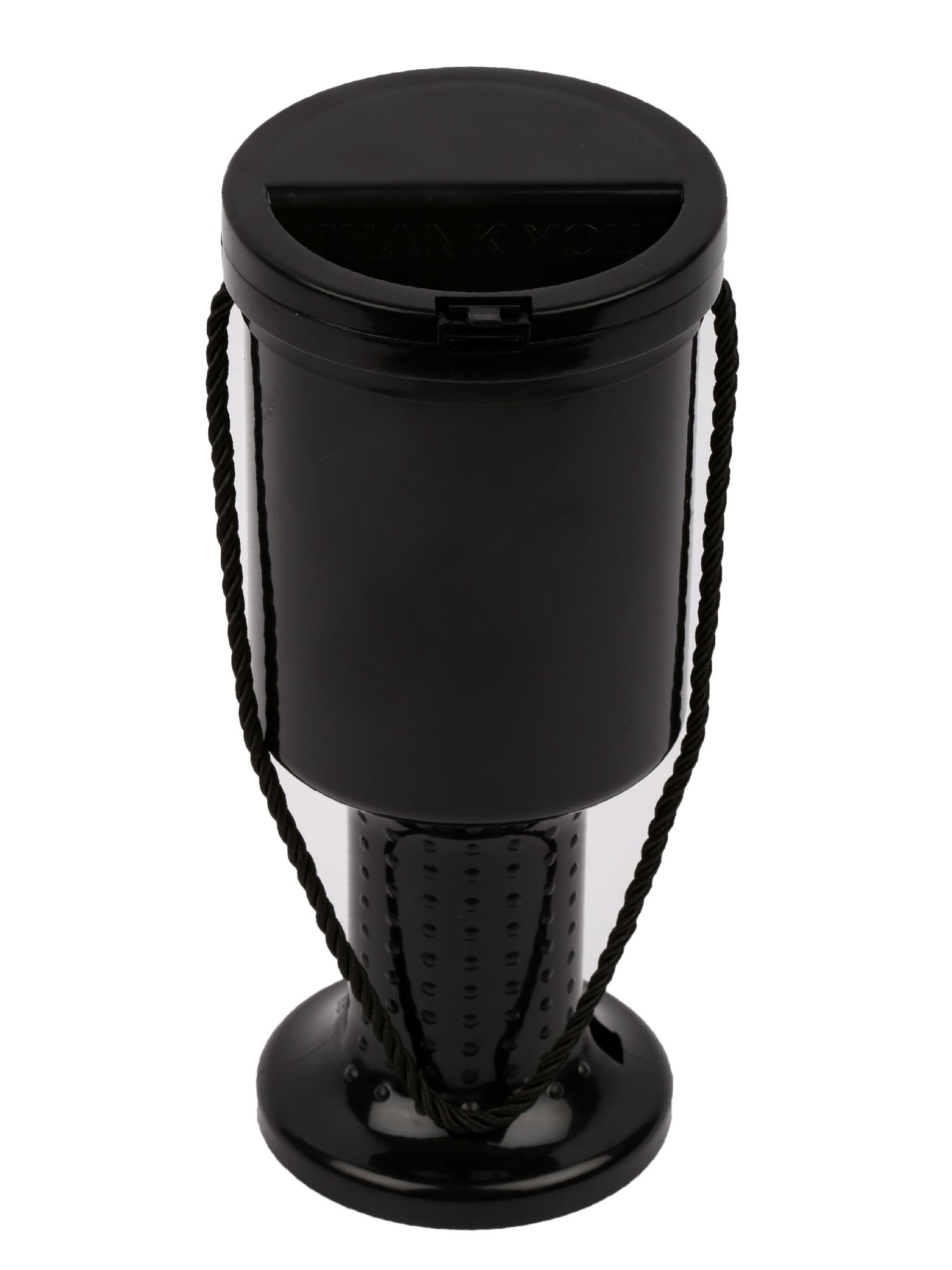 Pack of 6 Black Handheld Charity Collection Boxes - Portable Donation Tip Jars for Restaurants, Events & Fundraising - Durable Money Collection Containers