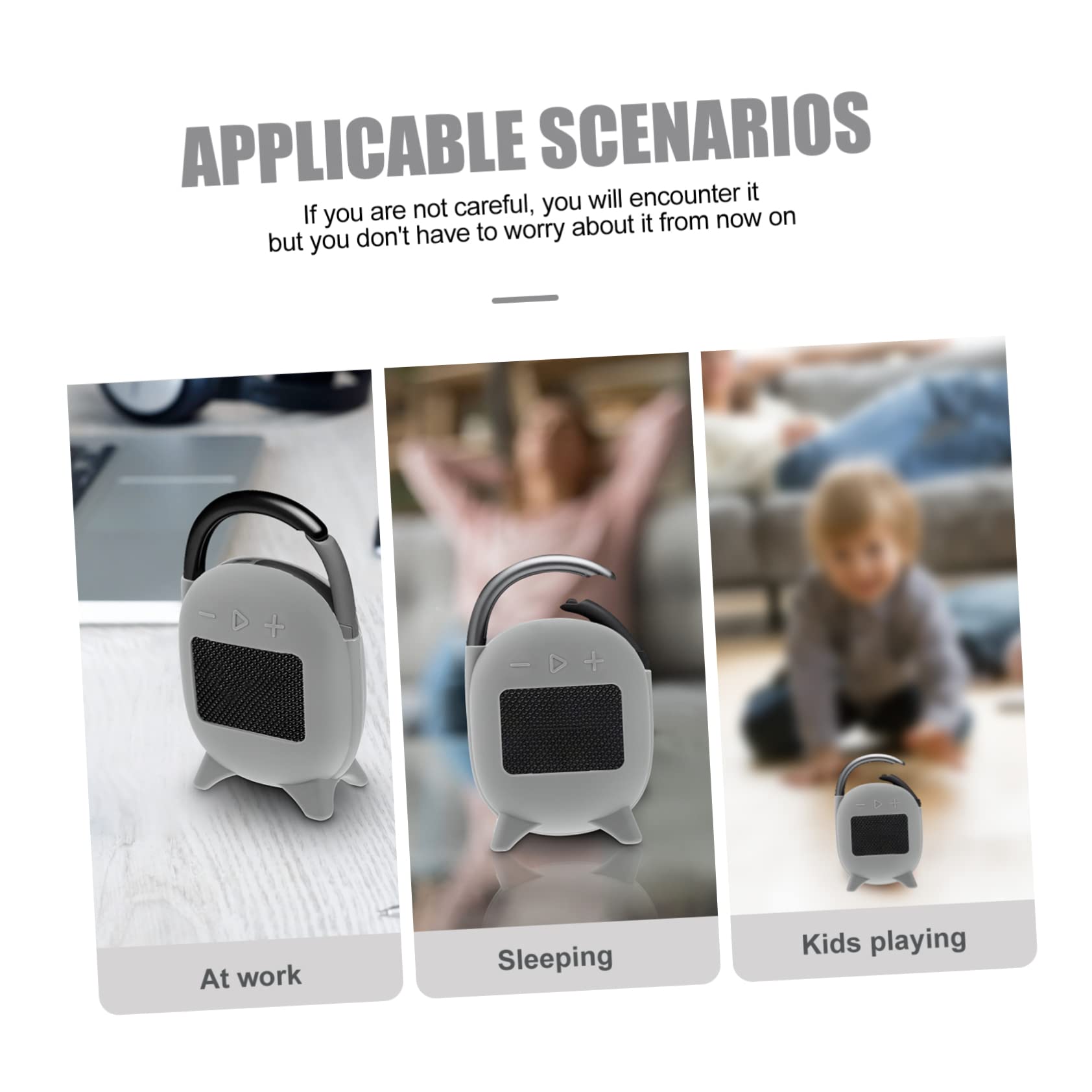 Jojofuny 3-Pack Impact Absorbing Wireless Speaker Sleeve Case for 4 Speakers - Dark Grey Scratch Protection (4 Boxes x 3) - Perfect for Travel, Gym & Outdoor Adventures