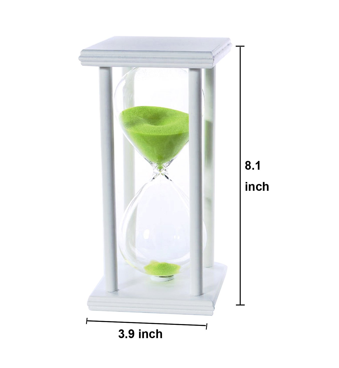 Teacher Created Resources 45 Minute Wooden Sand Timer - Classroom Hourglass with White Sand for Students | Perfect for Time Management, Tests, Games & Focus Activities