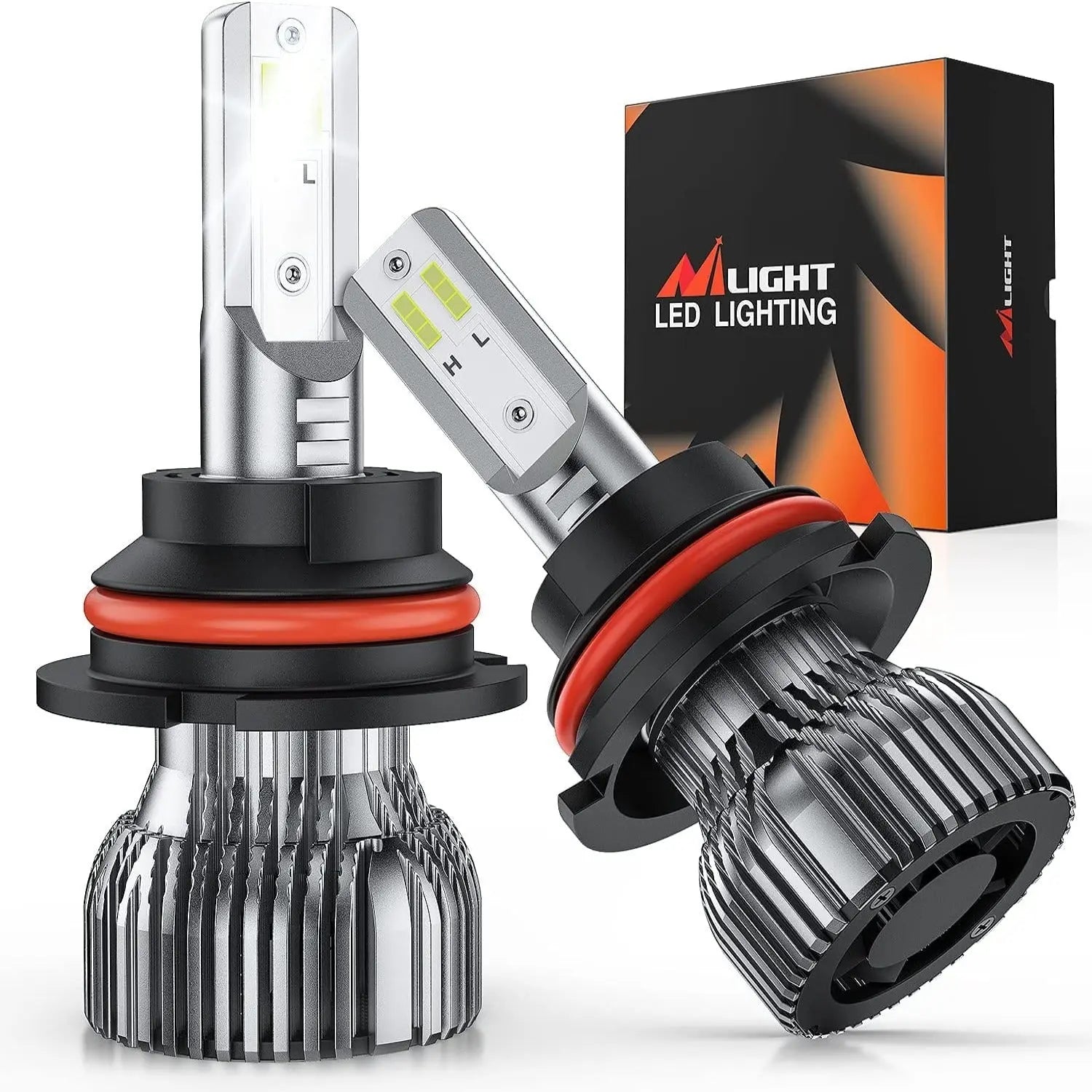Nilight E1 9004/HB1 LED Headlight Bulbs - 350% Brighter, 50W 10000LM High/Low Beam Conversion Kit, 6000K Cool White, Mini Size (2 Pack) - Perfect for Cars, Trucks, SUVs & Off-Road Vehicles