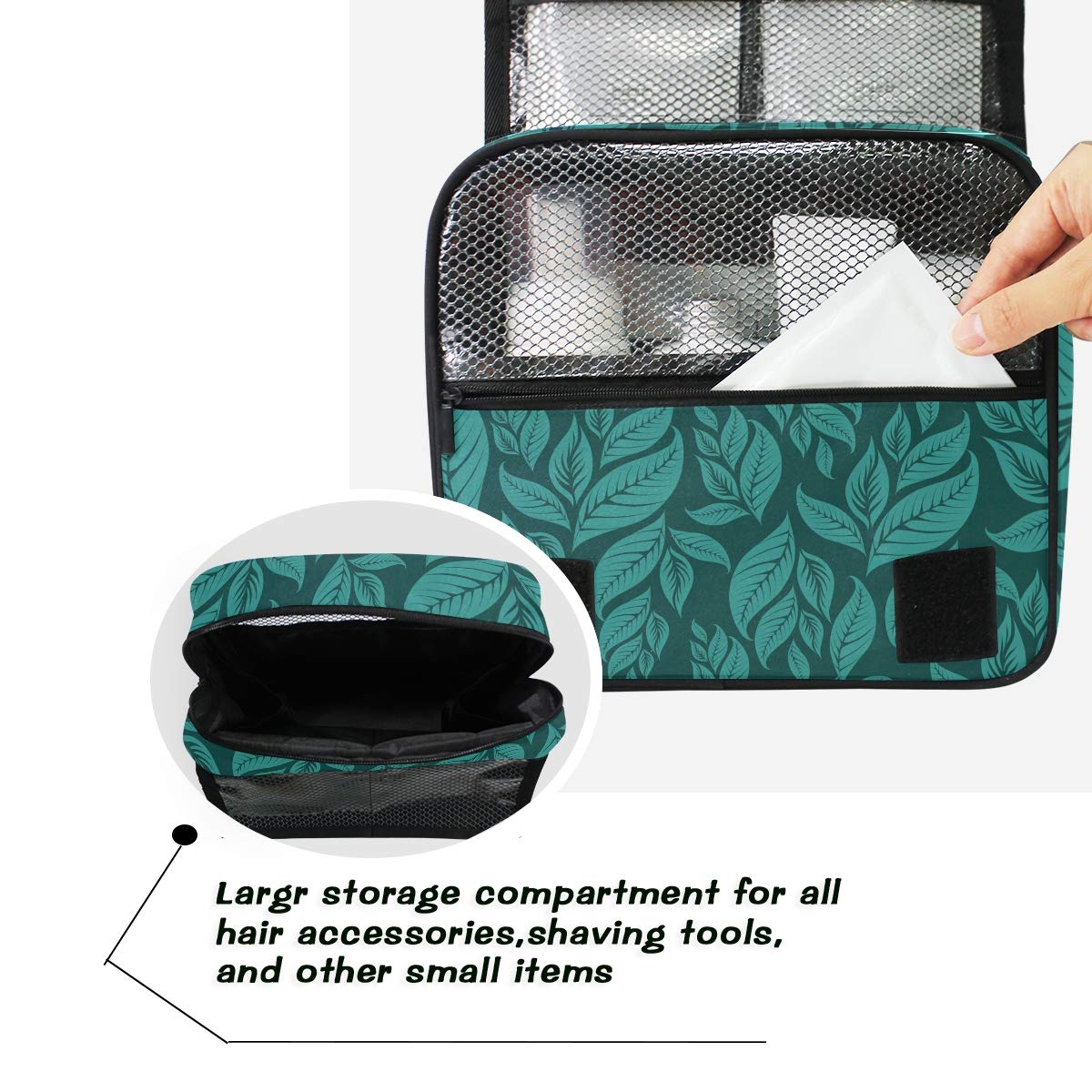 Waterproof Travel Toiletry Bag - Portable Hanging Cosmetic Pouch for Women & Men, Perfect for Shower & Vacation Organizer