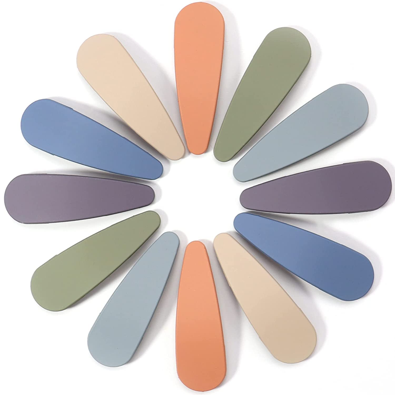 10 Pcs Large Snap Hair Clips for Women & Girls - Non-Slip Metal Hair Barrettes in Cute Candy Colors - Hair Accessories for Thick or Thin Hair (Solid Drop) - Perfect for School, Work, Parties & Everyday Styling