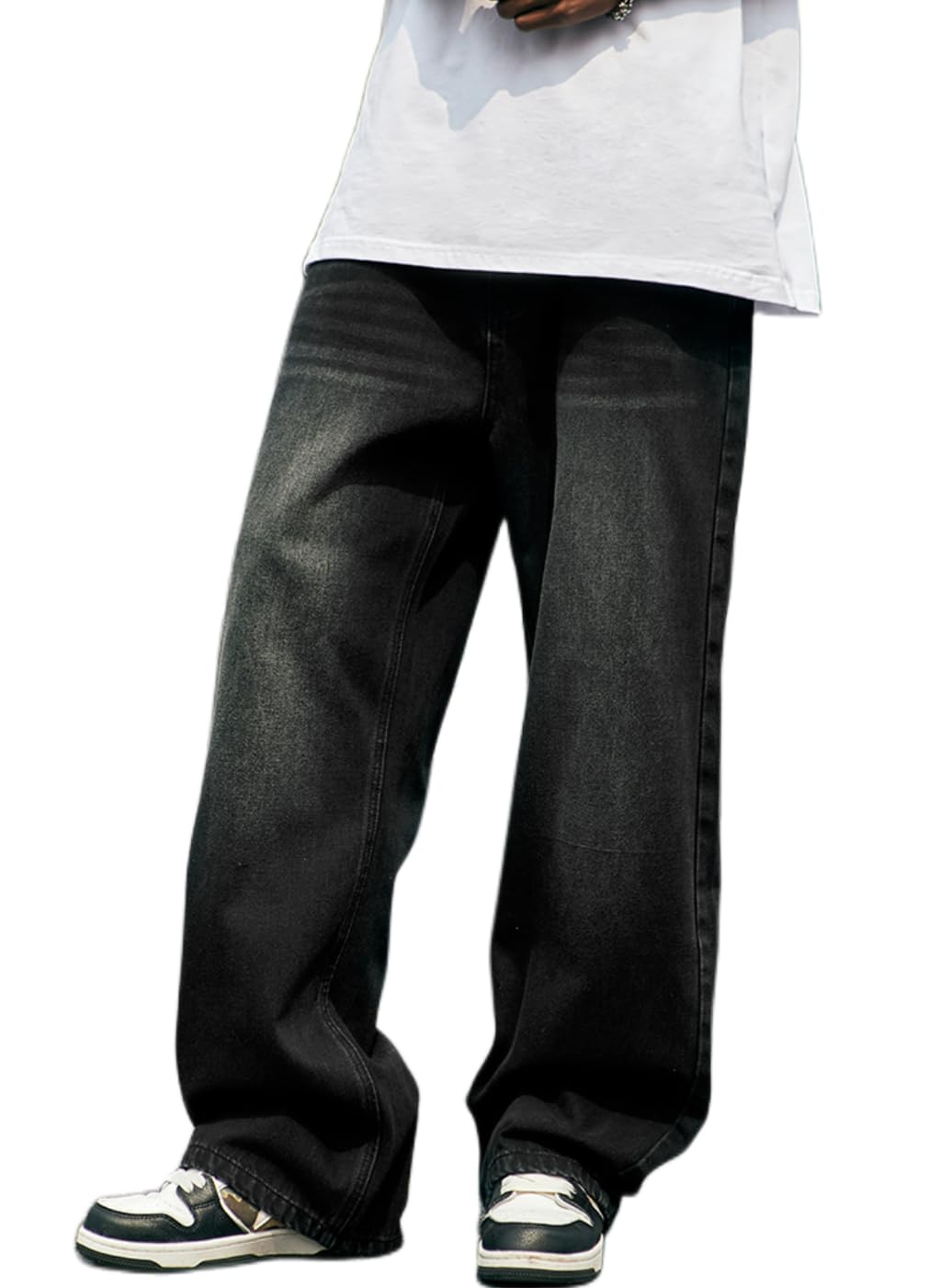 Men's Baggy Jeans - Y2K Vintage Skater Pants with Wide Leg Loose Fit, Hip Hop Denim for Casual Wear | Perfect for Street Style, Skateboarding & 90s Fashion Outfits