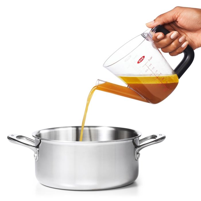 Stainless Steel Fat Separator with Pour Spout - 2 Cup & 4 Cup Sizes for Gravy, Soup, and Broth - Perfect for Thanksgiving Cooking and Healthy Meal Prep
