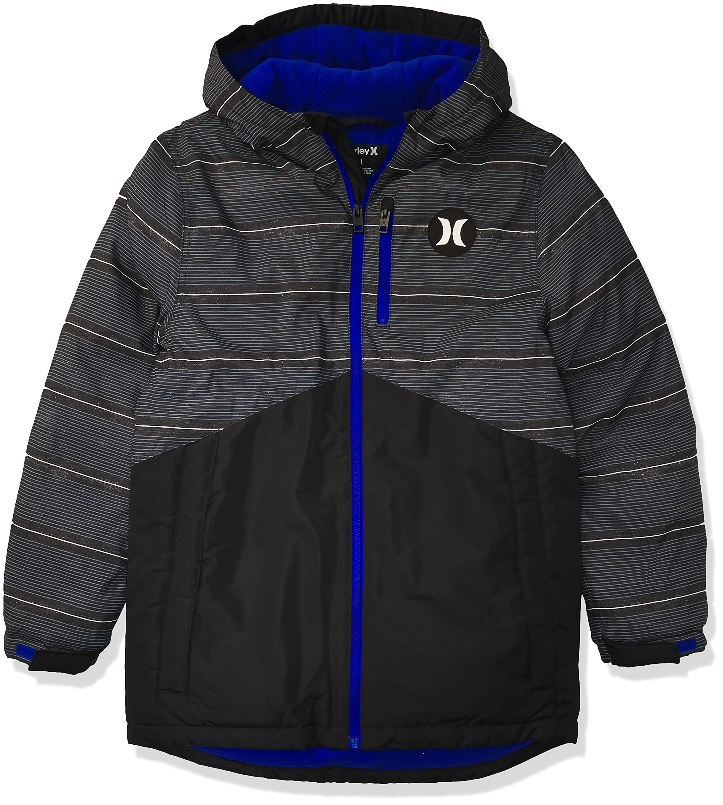 Hurley Boys' Parka Jacket - Waterproof Winter Coat with Hood for Kids | Warm Insulated Outerwear for Snow, Skiing & Outdoor Activities