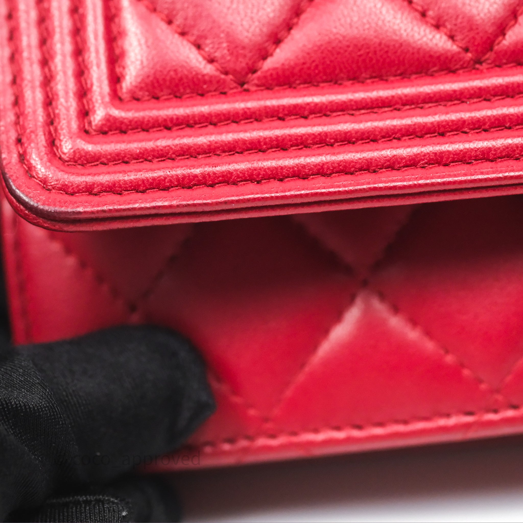 Chanel Boy Wallet on Chain WOC Red Lambskin Ruthenium Hardware - Luxury Crossbody Bag for Women, Perfect for Parties, Date Nights & Evening Events