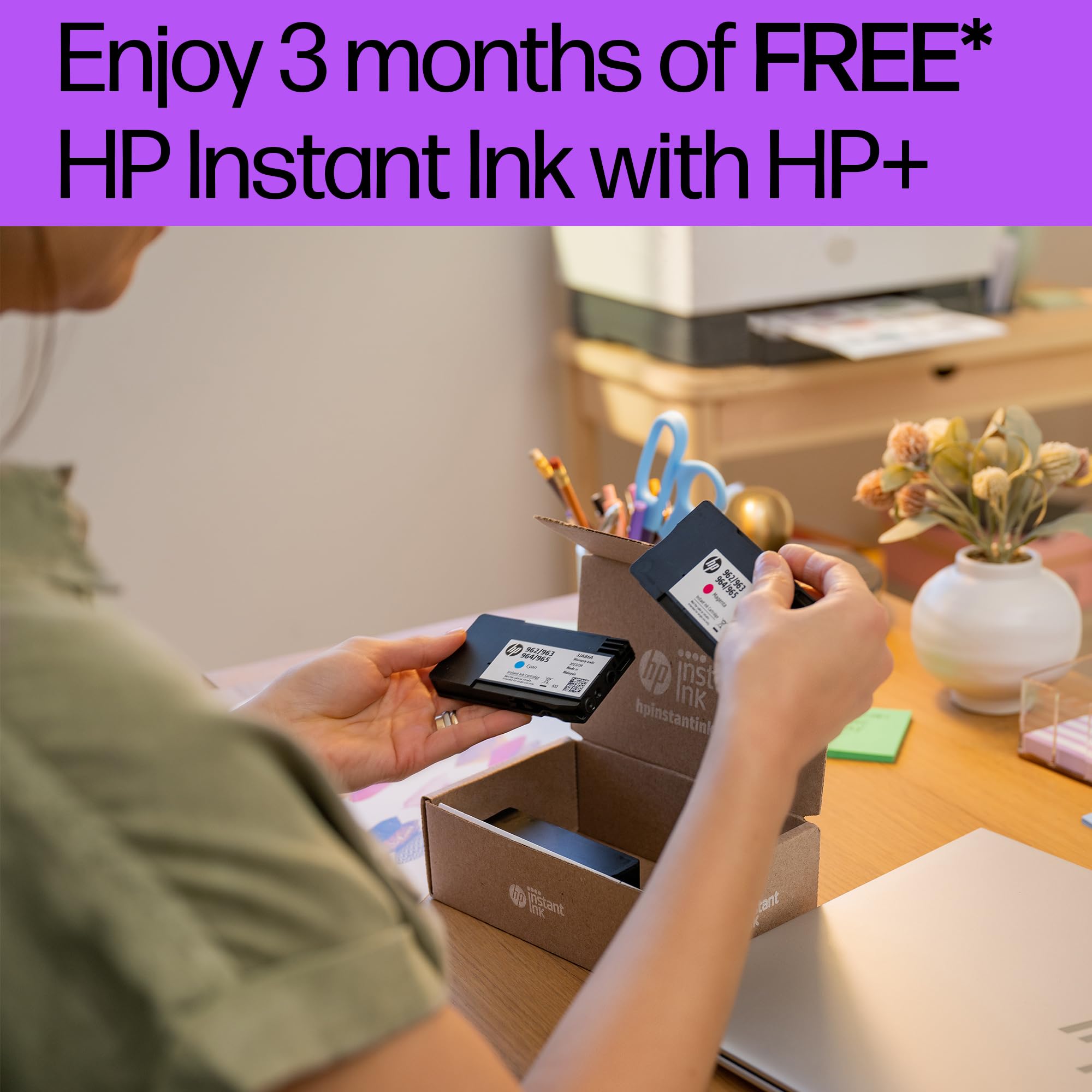 HP OfficeJet Pro 8132e All-in-One Wireless Color Printer for Home & Office | Print, Scan, Copy, Fax | 35-Page Auto Document Feeder | 3-Month Instant Ink with HP+ | VPN Printing | 3-Year Warranty | Perfect for Remote Work & Small Business Documents