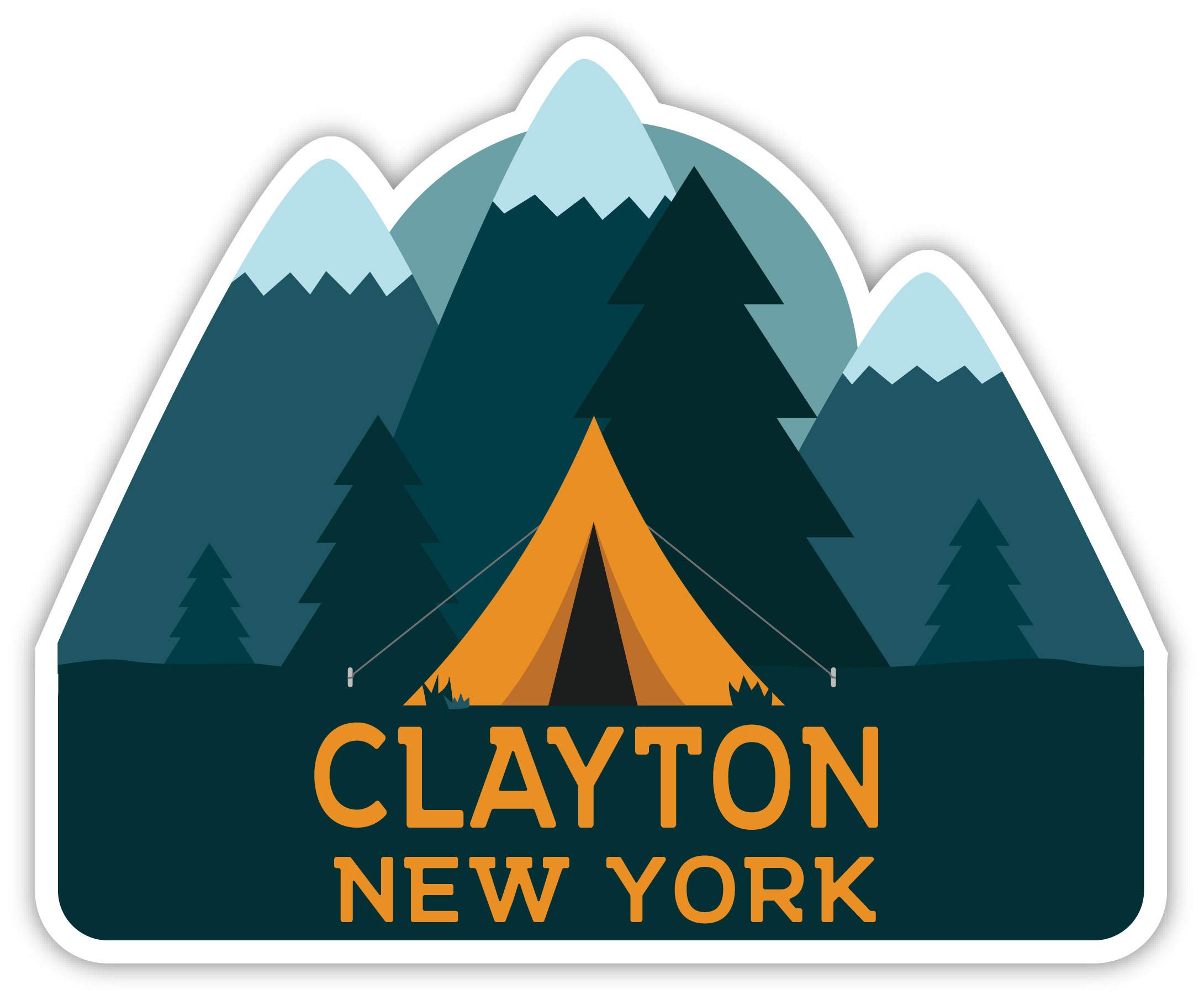 Clayton New York Souvenir 4-Inch Fridge Magnet - Camping Tent Design for Travel Memories & Kitchen Decor | Perfect for Road Trips, RV Adventures & Home Organization