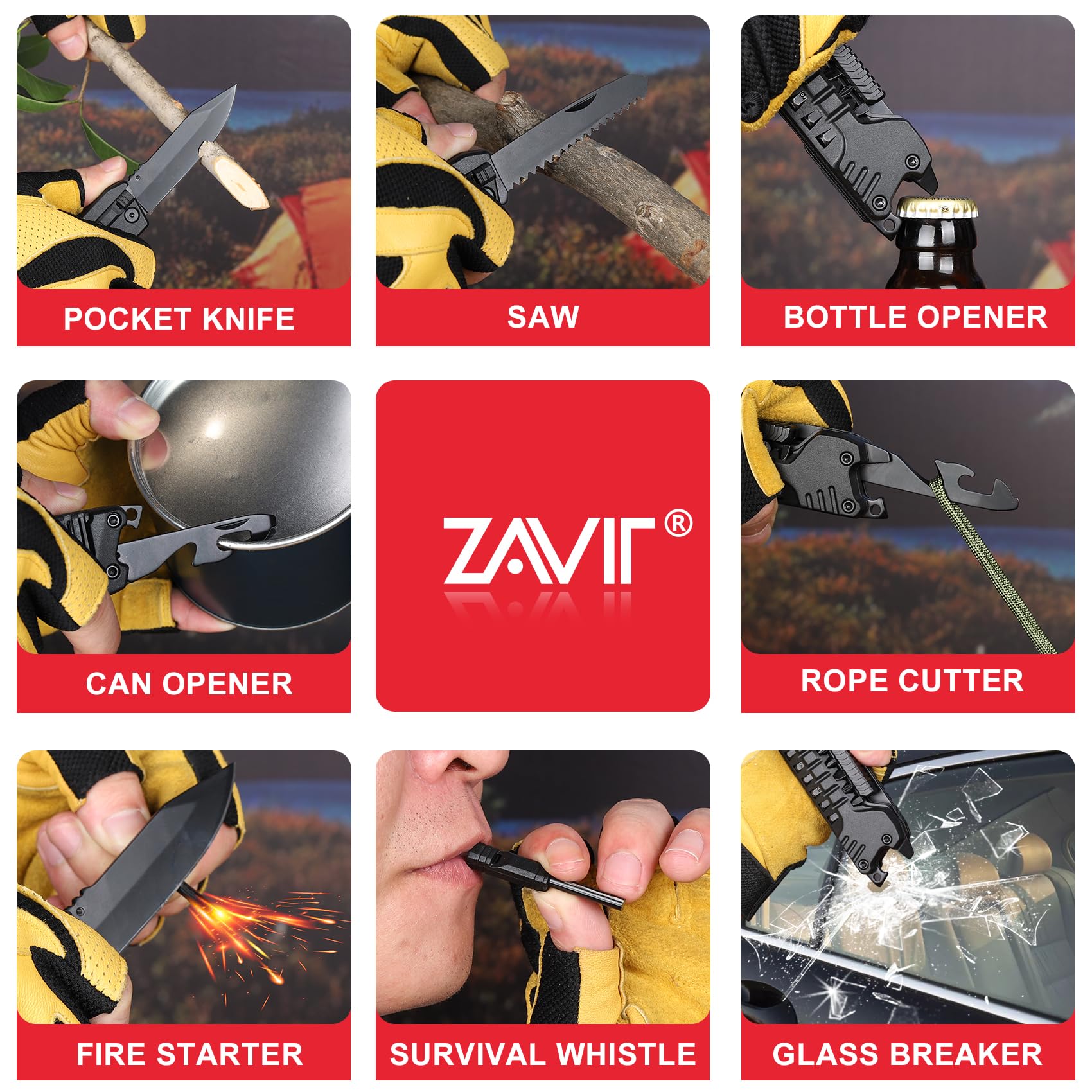 19-in-1 Multitool Knife for Husband - Perfect Gift for Valentine's, Christmas & Anniversaries - Outdoor & DIY Use