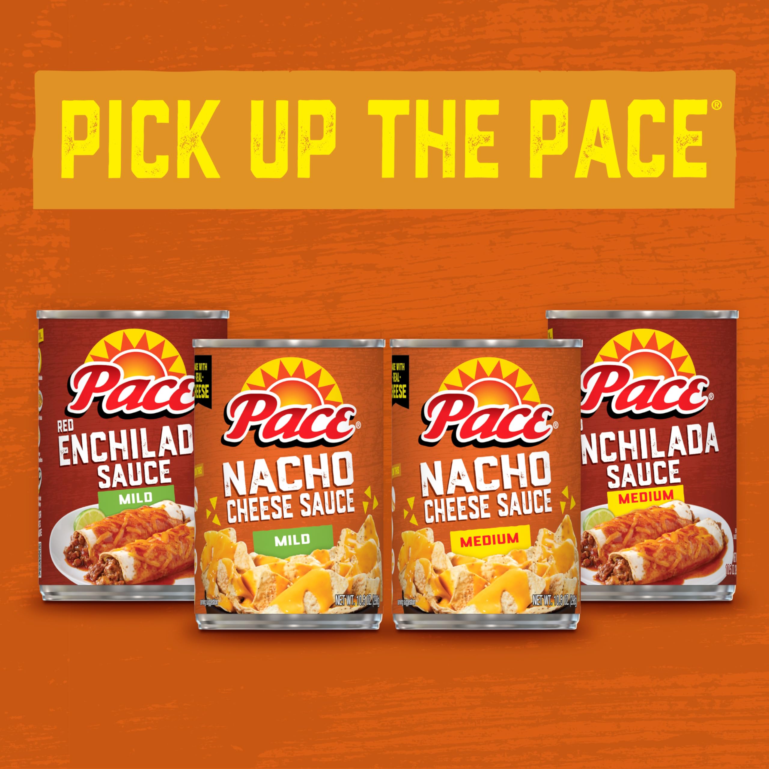 Pace Medium Nacho Cheese Sauce - 10.5 oz Can (Pack of 1) | Gluten-Free, Rich & Creamy Cheese Dip for Nachos, Tacos, Hot Dogs & Party Snacks | Perfect for Game Day, Movie Night & Family Gatherings