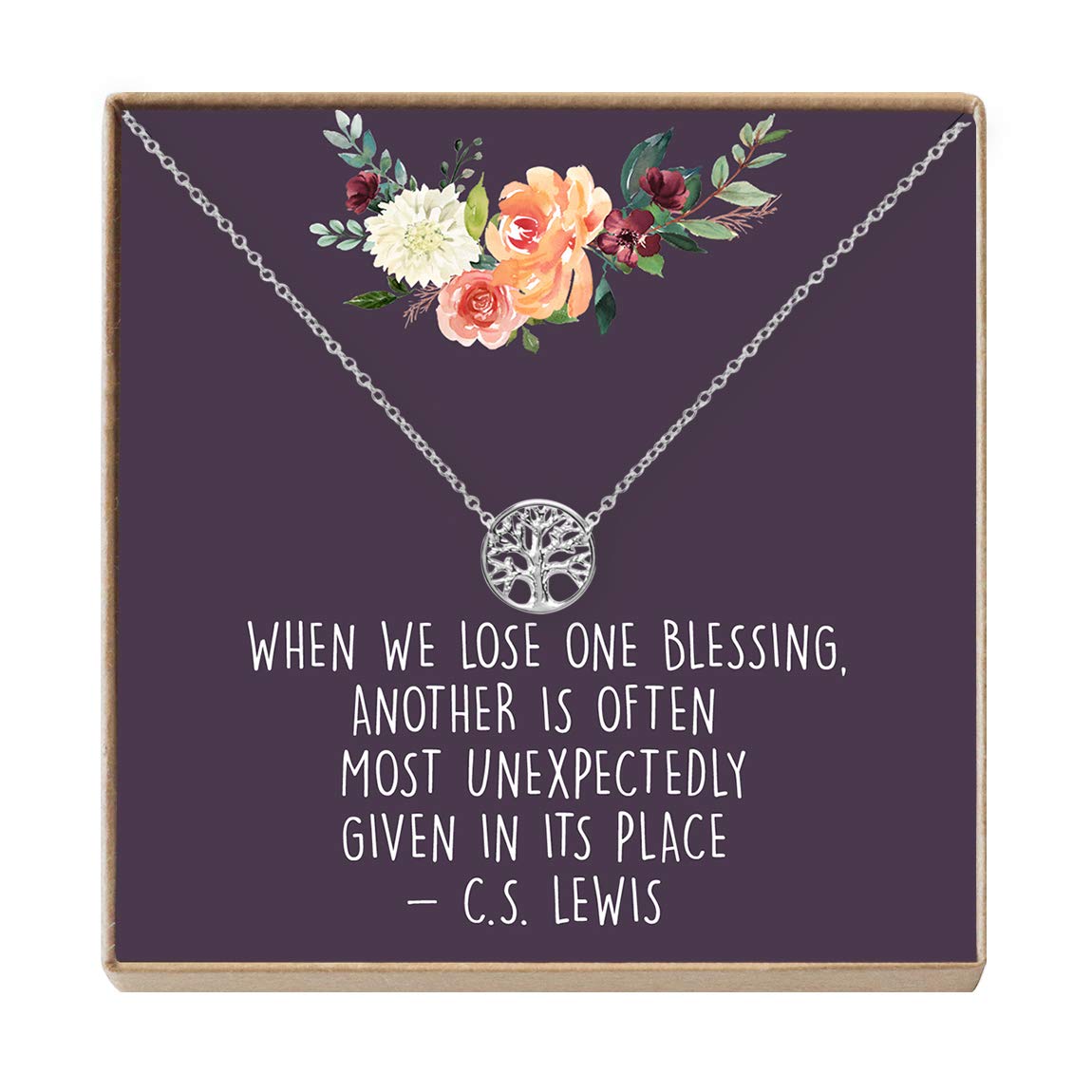 Sympathy Necklace for Loss of Father - Sterling Silver Pendant Gift for Women | Memorial Jewelry for Grieving