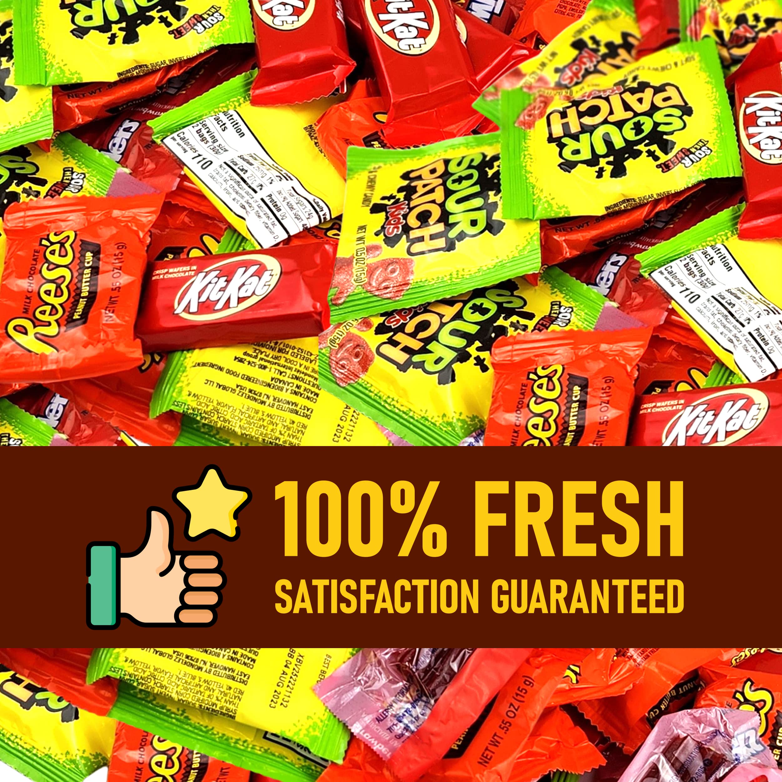 5 lb Bulk Candy Variety Pack - Individually Wrapped Assortment with Twizzlers, Sour Patch & KitKat - Perfect for Halloween, Party Favors & Office Snacks