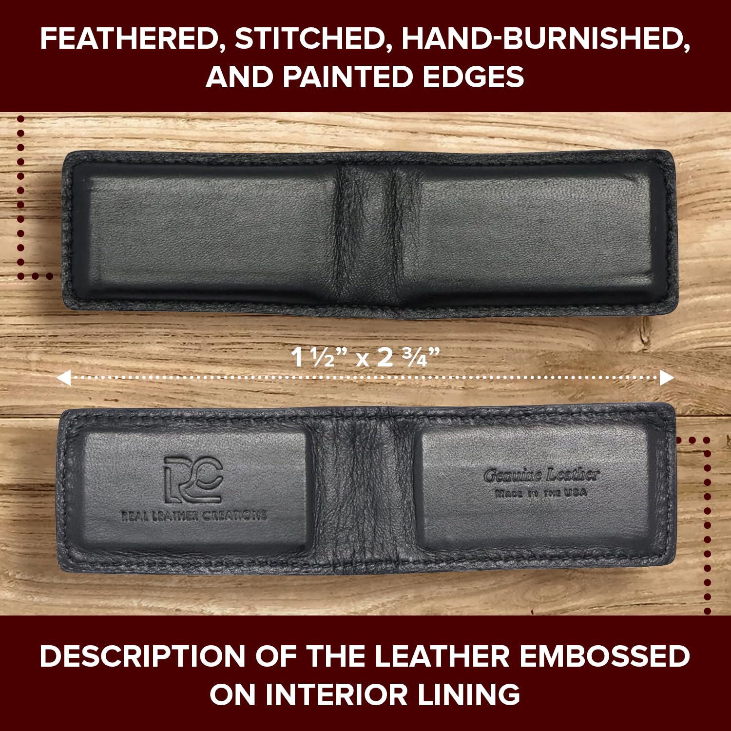 Premium Genuine Leather Magnetic Money Clip for Men - Slim & Minimalist Wallet Alternative with 2 Strong Shielded Magnets (Holds 10-12 Bills) - Perfect for Business, Travel & Everyday Carry