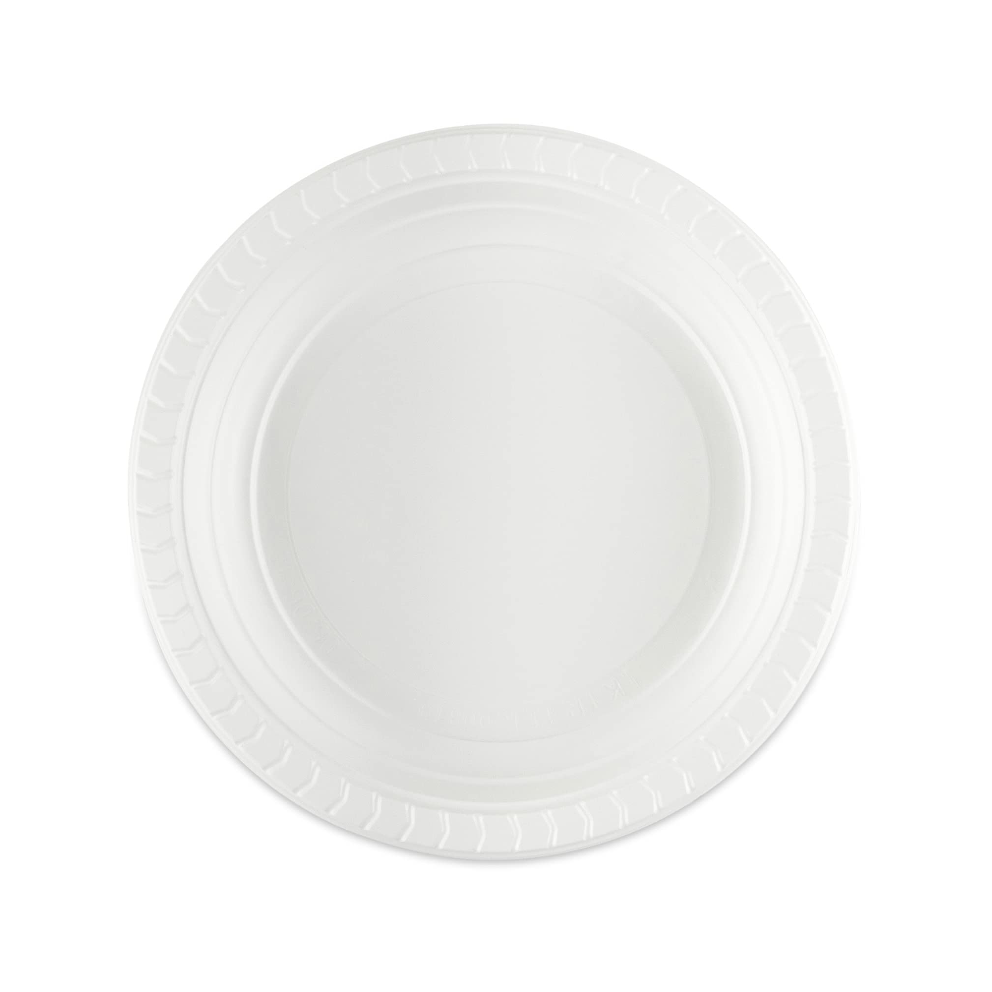 Blue Sky 7 Inch White Plastic Plates - 400 Count Disposable Dinner Plates | Microwave Safe & Durable | Perfect for Parties, Weddings, BBQs, Picnics & Family Gatherings | Ideal for Birthday Celebrations, Catering Events & Outdoor Dining