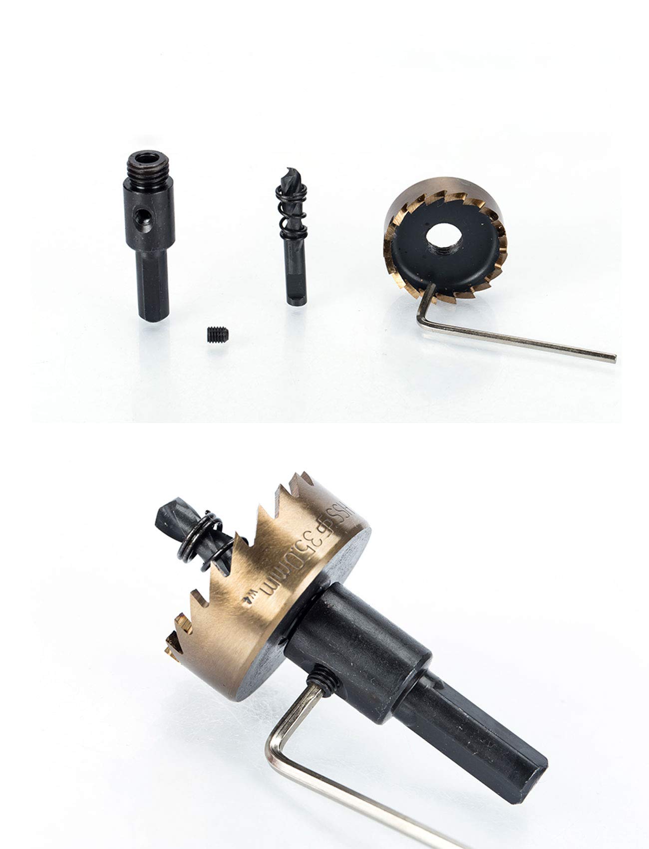 55mm HSS Carbide Hole Saw Cutter for Stainless Steel & Aluminum - Professional Metal Drilling Tool for DIY Projects & Construction Work