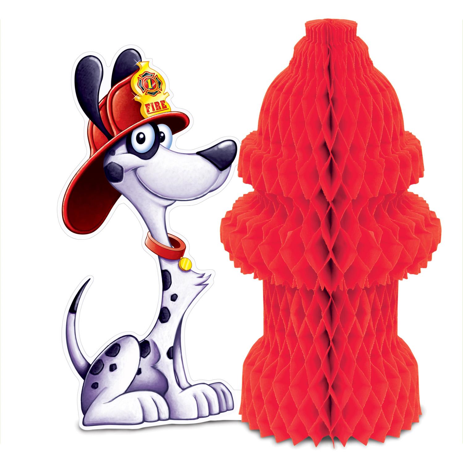 12 Pack Beistle Fire Hydrant Centerpieces for Birthday Party Decorations - Fun Themed Table Decor for Kids, Firefighter, or Pet Dog Parties - Perfect for Baby Showers and Themed Events