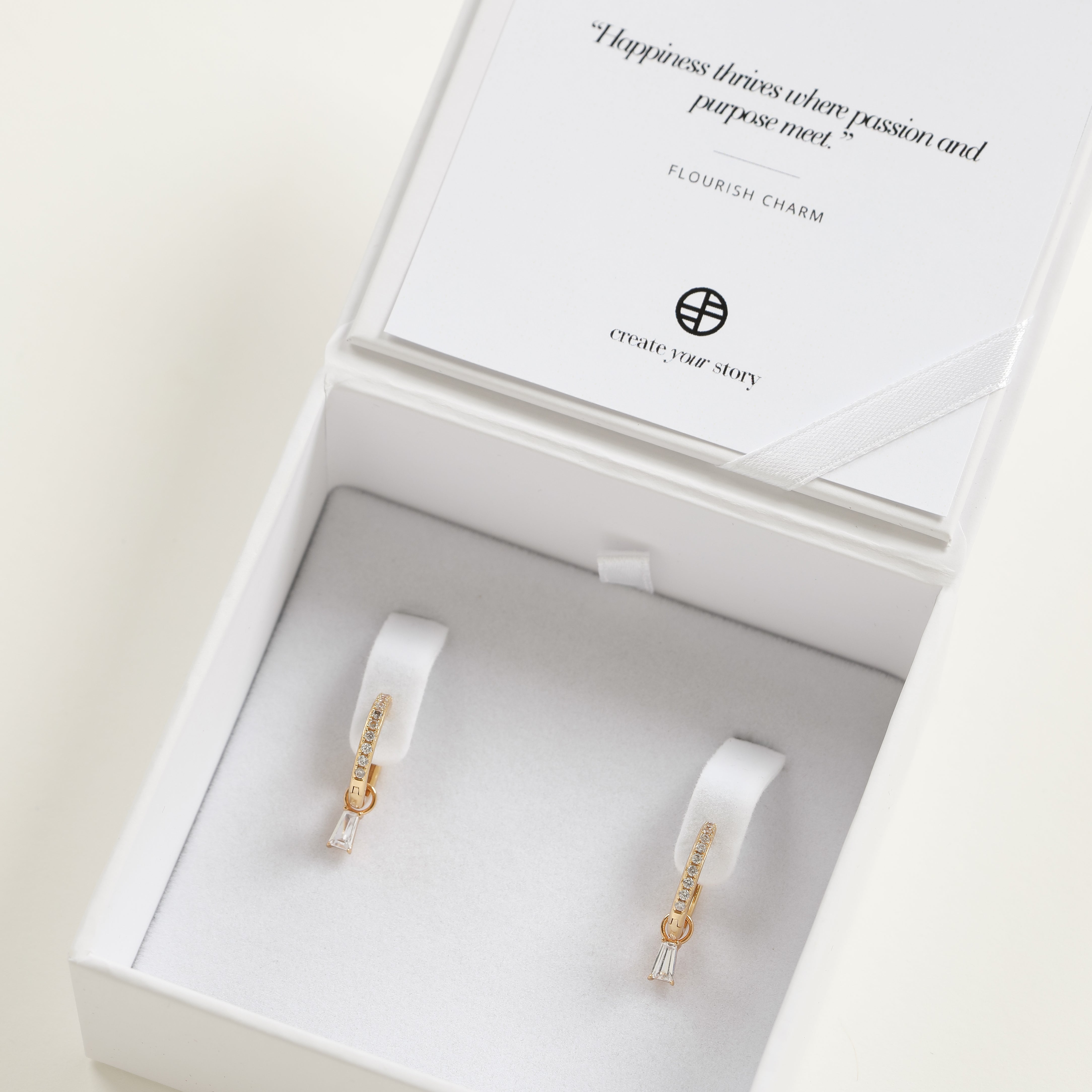 Flourish Crystal Charm Hoop Earrings for Women - Elegant Dangle Earrings for Party, Wedding & Everyday Wear | Hypoallergenic & Lightweight