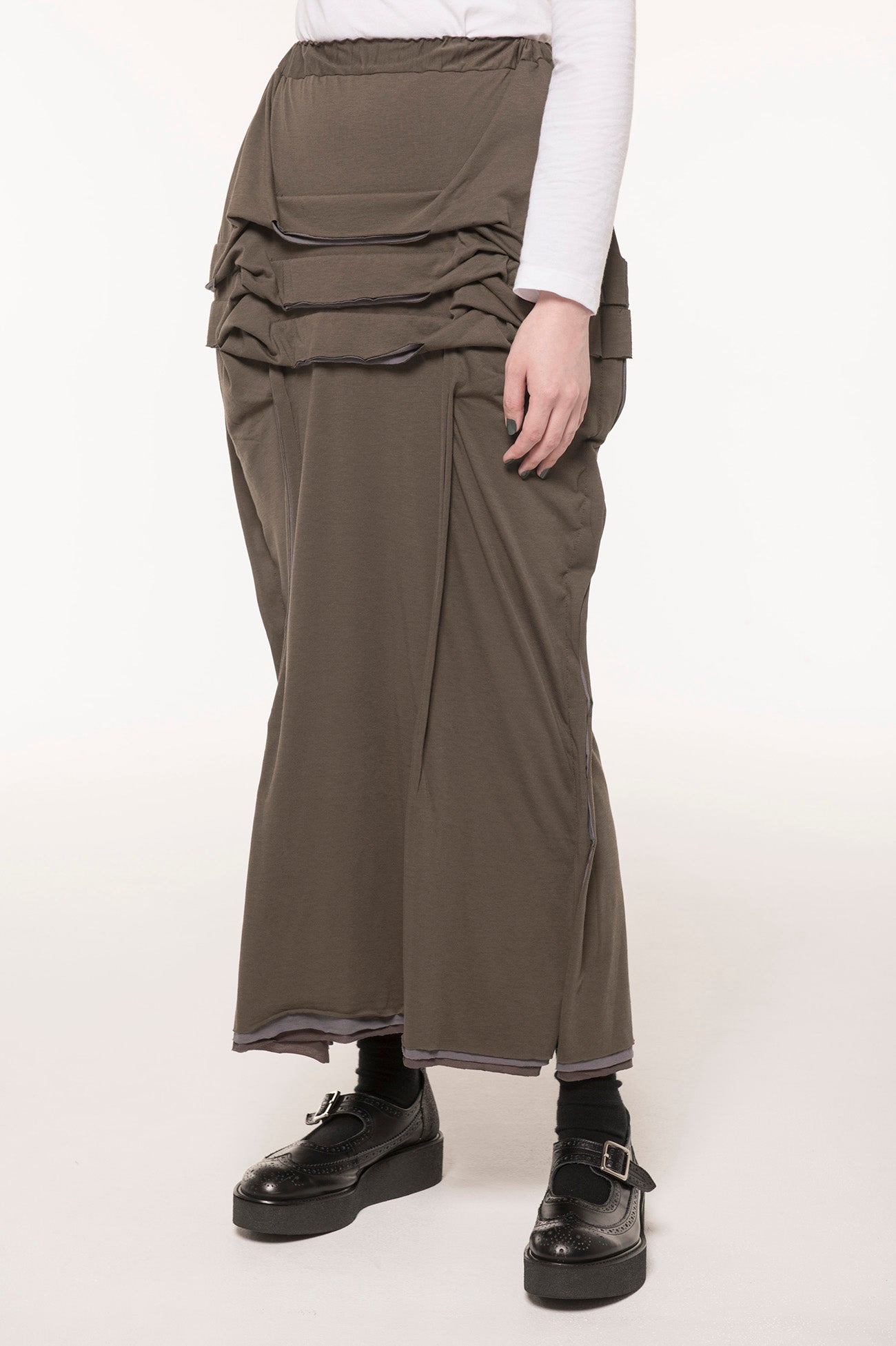 High Gauge Jersey Combo Tuck Skirt for Women - Stretchy Comfort Fit A-Line Mini Skirt - Perfect for Casual Wear, Office Outfits & Date Nights