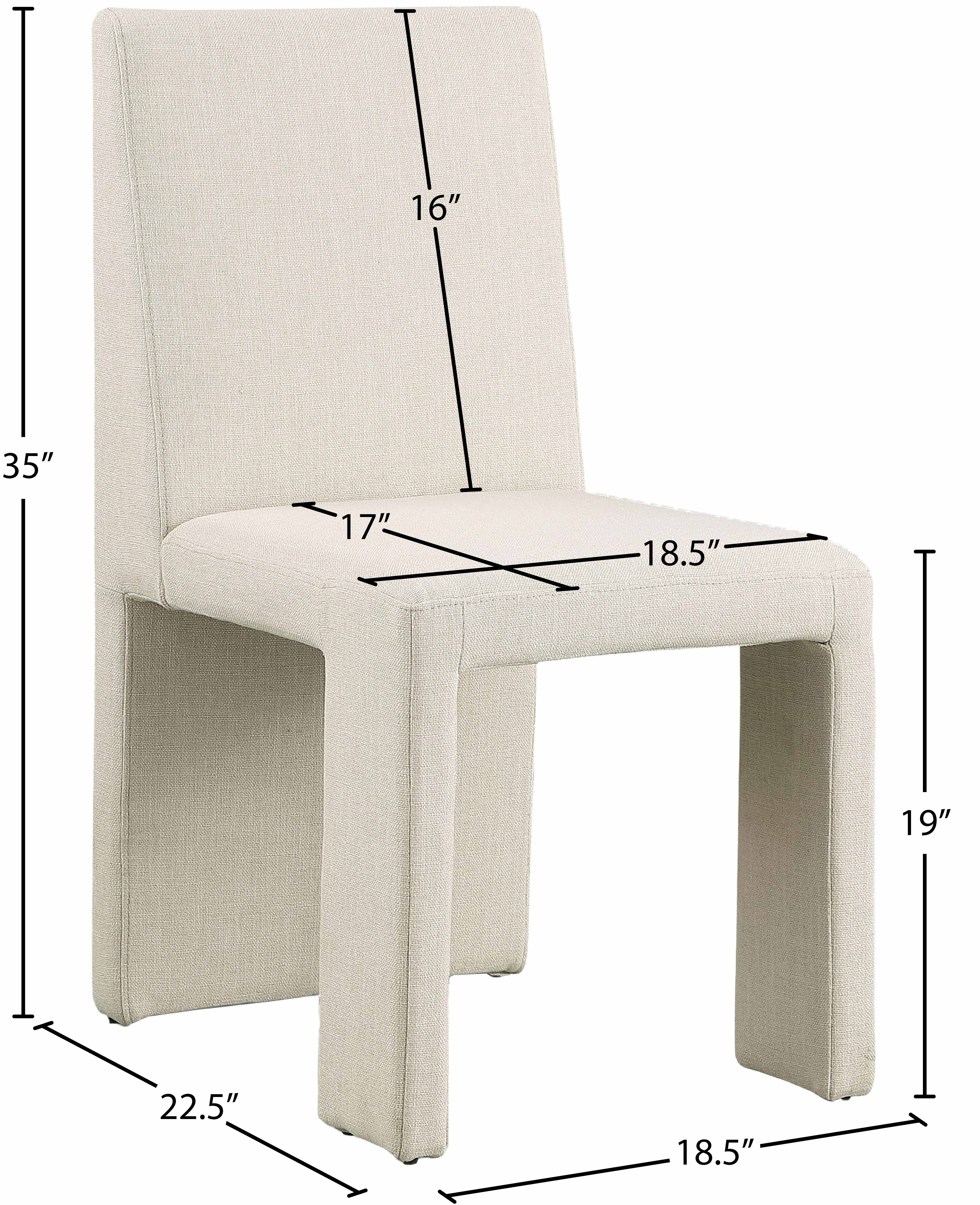 Benson Linen Textured Fabric Dining Chair - Modern Farmhouse Style Upholstered Seat for Kitchen, Dining Room & Home Decor | Comfortable & Durable