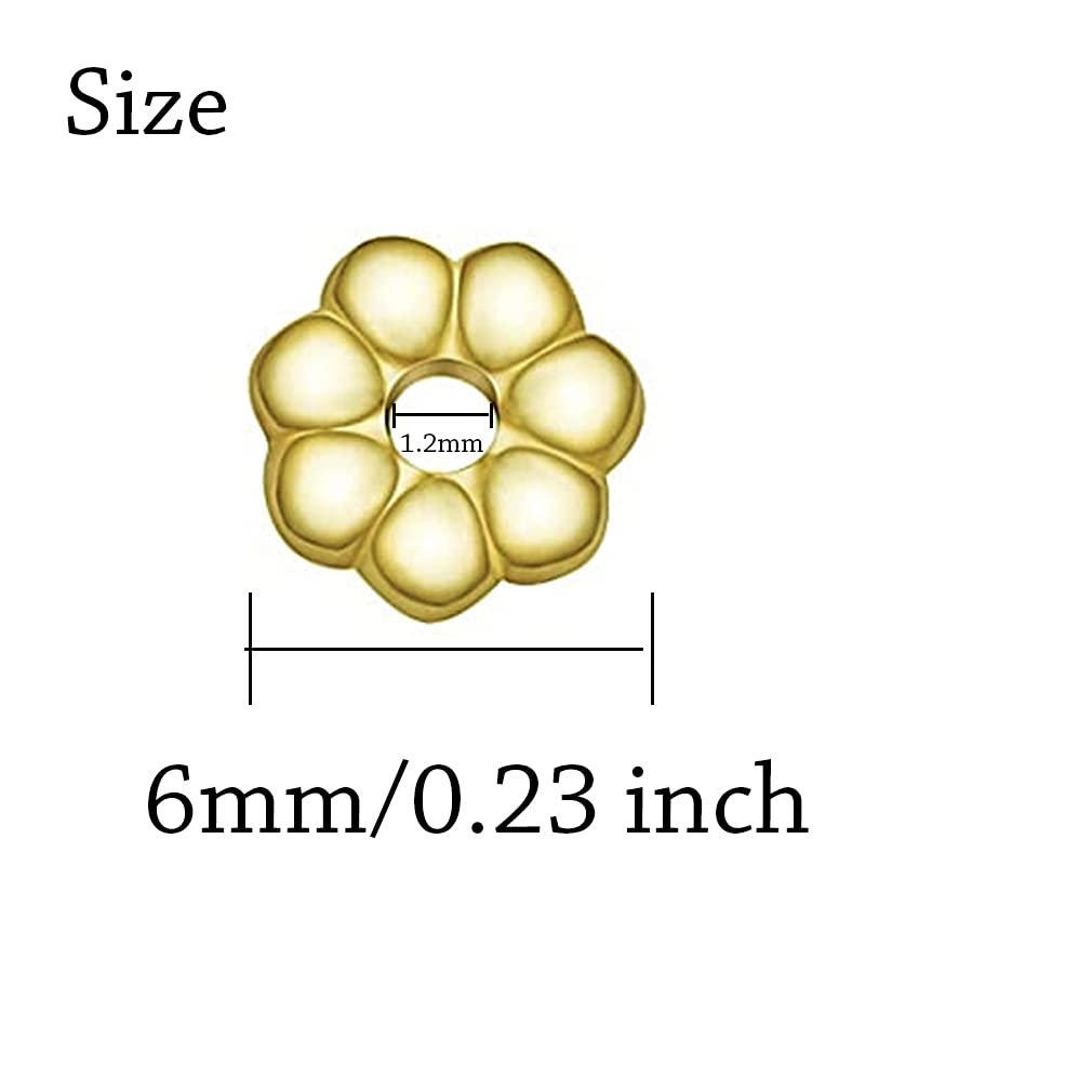 1200Pcs Flower Daisy Spacer Beads for Jewelry Making - Tibetan Style Septal Beads, CCB Spacer Discs in Silver & Gold - Perfect for DIY Bracelets, Necklaces, Earrings & Boho Jewelry Designs