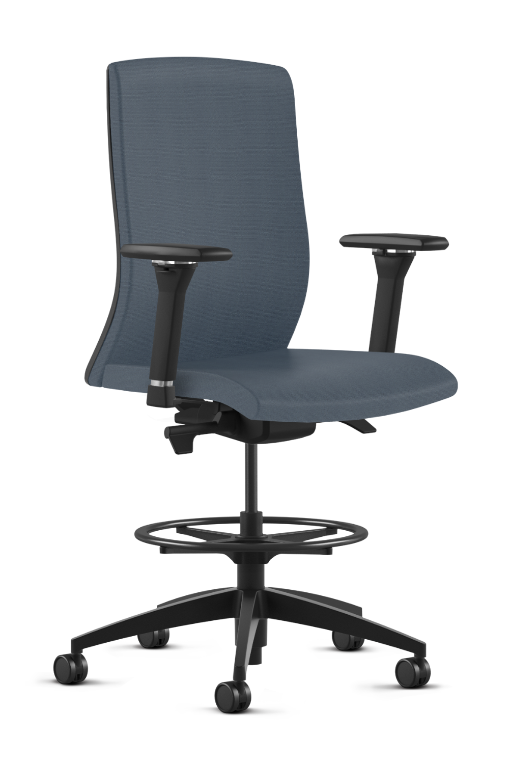 Ergonomic Fabric Stool with Foot Ring - 8