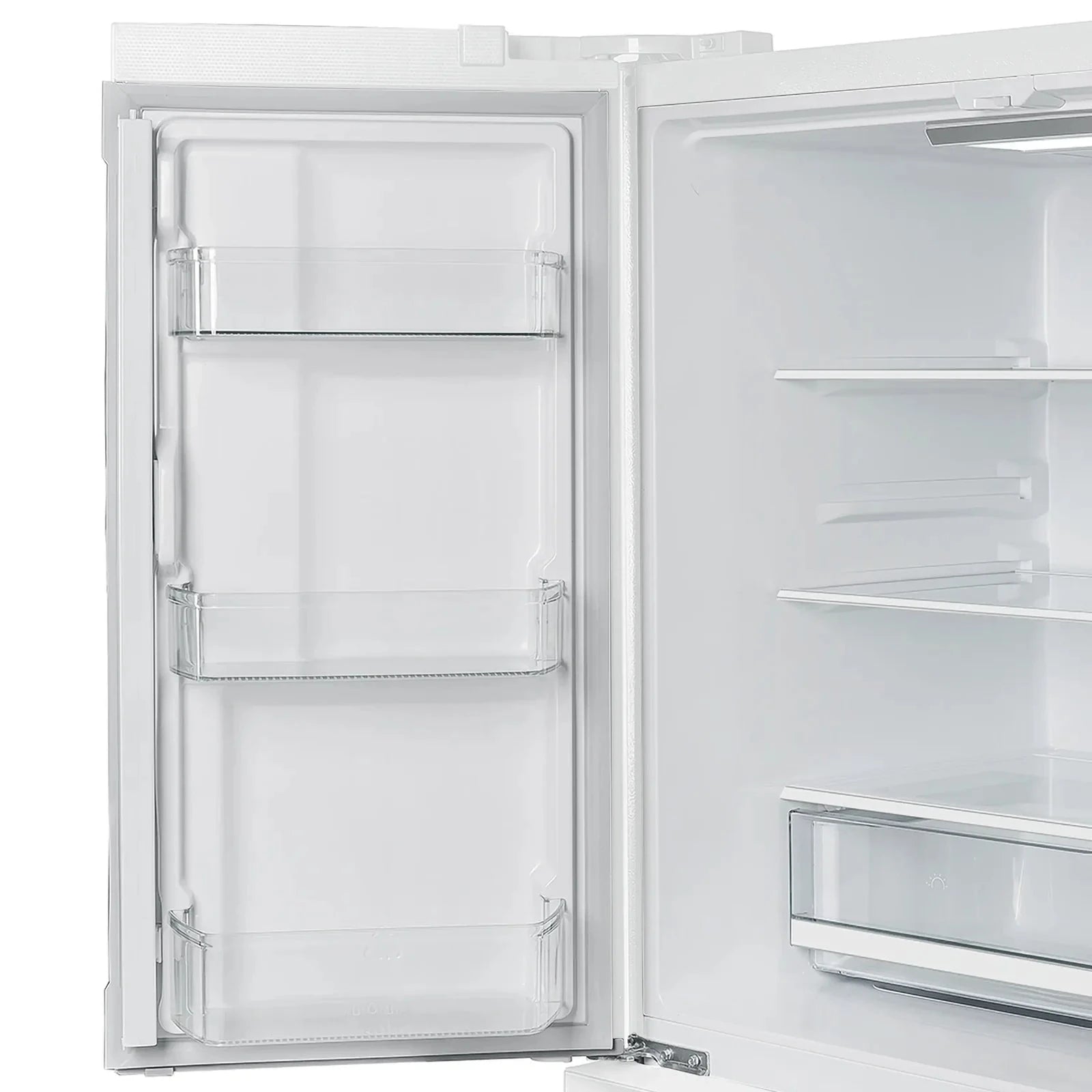 Forno Espresso Moena 36 Inch French Door Refrigerator - 18.2 cu.ft Stainless Steel Smart Fridge with Antique Brass Handles, Energy Star Certified - Perfect for Modern Kitchens & Open-Concept Living Spaces