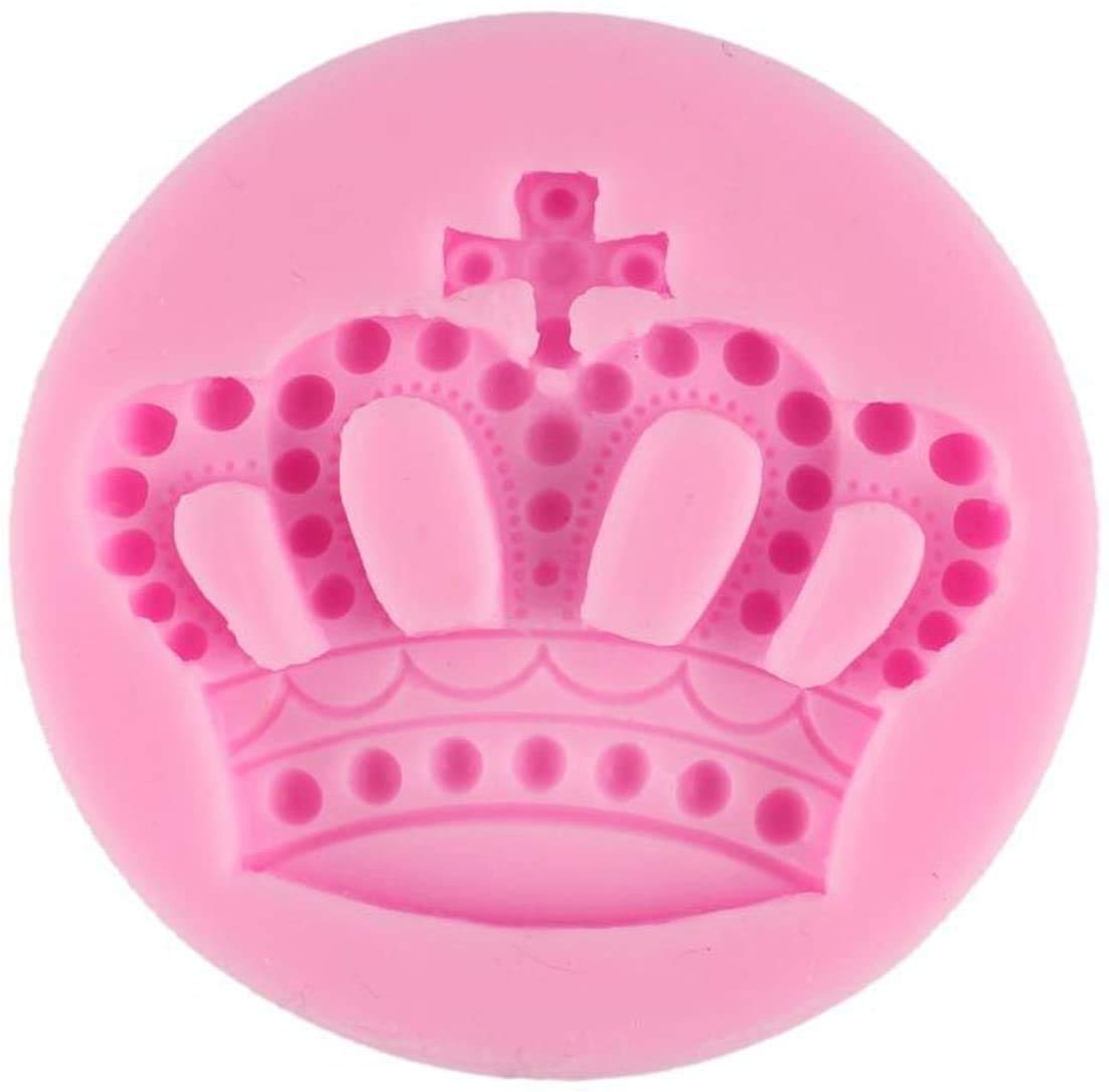 RKPM HOMES Silicone Crown Fondant Mold - Princess Cake Decorating Tool for Wedding, Birthday & Party Cakes (1 Cavity Crown & Heart Chocolate Mold) - Perfect for Sugar Craft, DIY Desserts & Baking Decorations