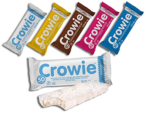 Healthy Rice Bar with Coconut Flavor Coating | Low Calorie, Gluten-Free Snack | Pack of 12 | Perfect for On-the-Go Breakfast, Office Snacks & Post-Workout Energy Boost