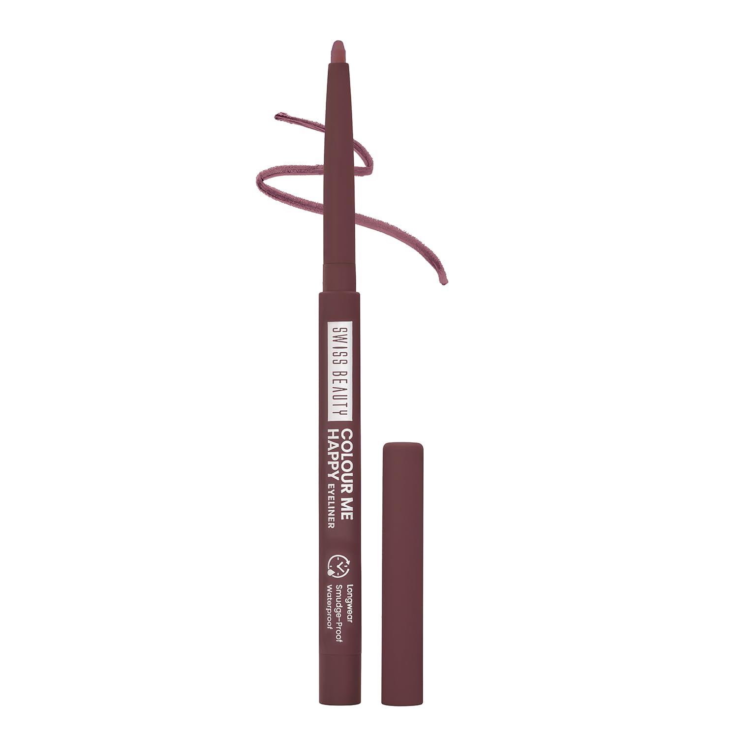 SWISS BEAUTY Color Me Happy Matte Pencil Eyeliner - Long Lasting Waterproof Eyeliner in Wine (SB-950-12) 1.0g | Perfect for Smoky Eyes & Everyday Makeup Looks