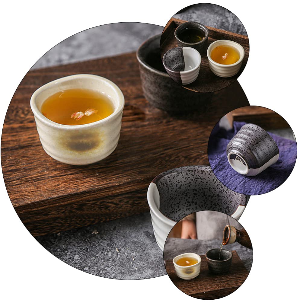 Hemoton 3-Piece Ceramic Sake Set - Japanese Sake Cups, Serving Bottle & Dish - Traditional Sake Drinking Accessories for Home, Restaurant & Gift Giving