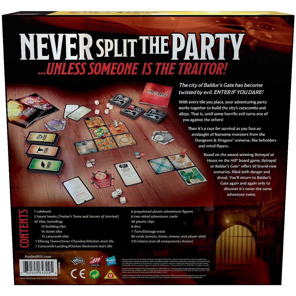 Betrayal at Baldur's Gate Board Game by Avalon Hill - Dungeons & Dragons Strategy Game for Adults & Teens - Perfect for Game Nights & Fantasy RPG Enthusiasts