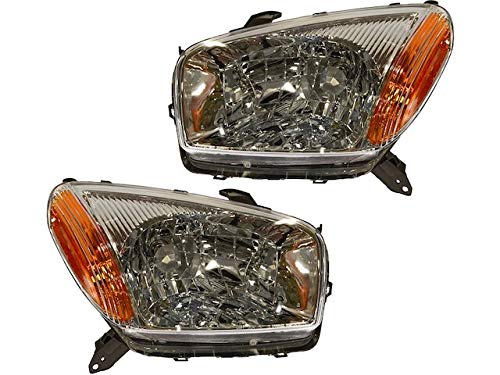 2001-2003 Toyota RAV4 Headlight Assembly Pair - Replacement Left & Right Headlights - DOT & SAE Approved - Perfect for Night Driving & Off-Road Adventures