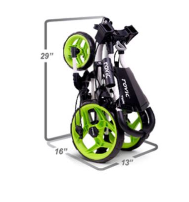 Rovic RV2L Lightweight Push Cart with Durable Wheels - Perfect for Shopping, Travel, and Airport Luggage Transport