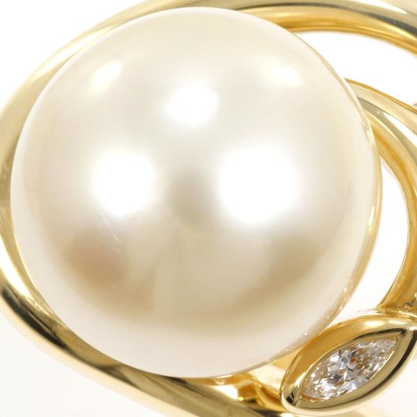 18K Yellow Gold South Sea Pearl Diamond Ring for Women - Elegant Bridal, Engagement & Wedding Jewelry Gift - Perfect for Anniversaries, Parties & Special Occasions